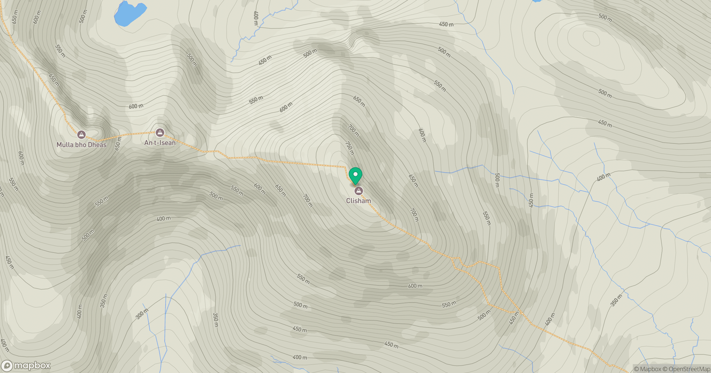 An Cliseam [Clisham] location map