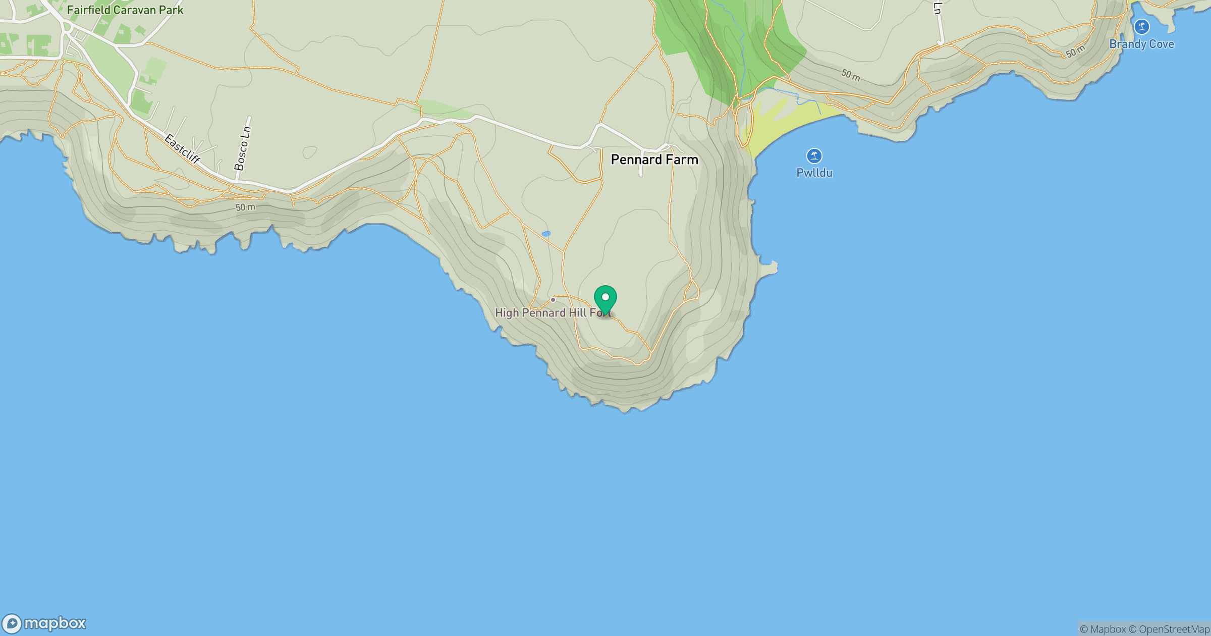 Pwlldu Head location map