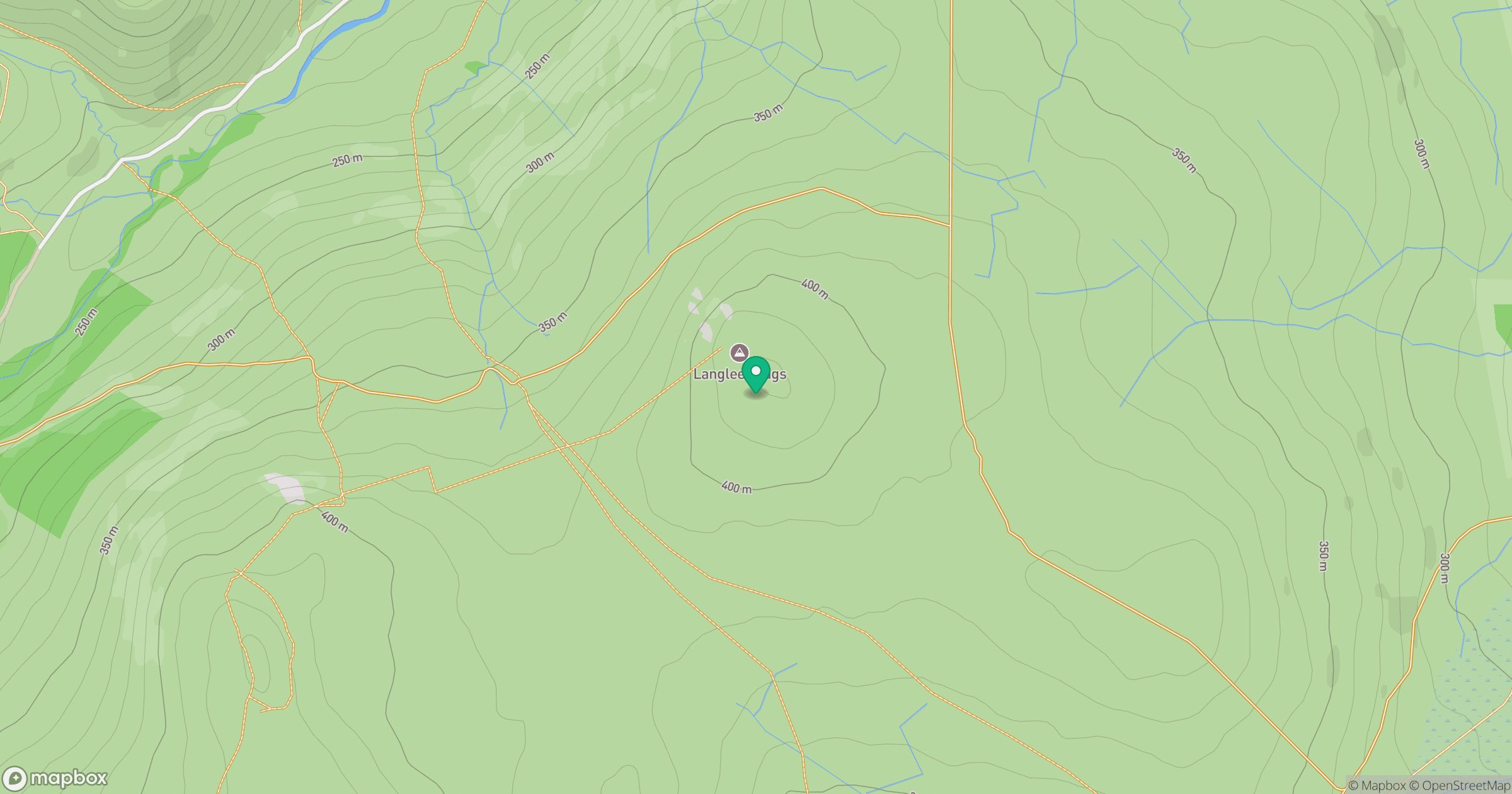 Langlee Crags location map