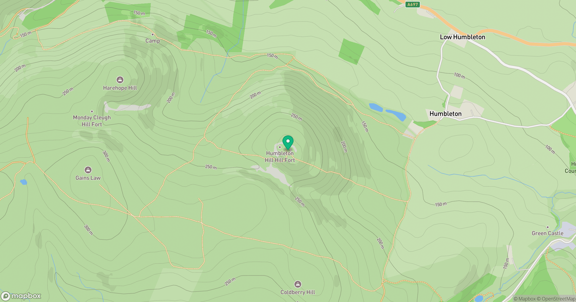 Humbleton Hill location map