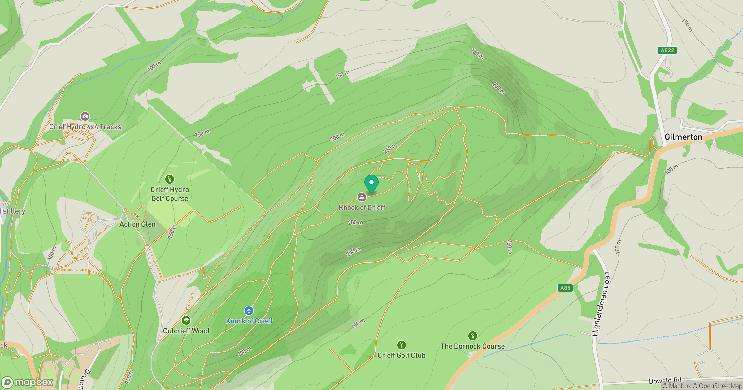Knock of Crieff location map