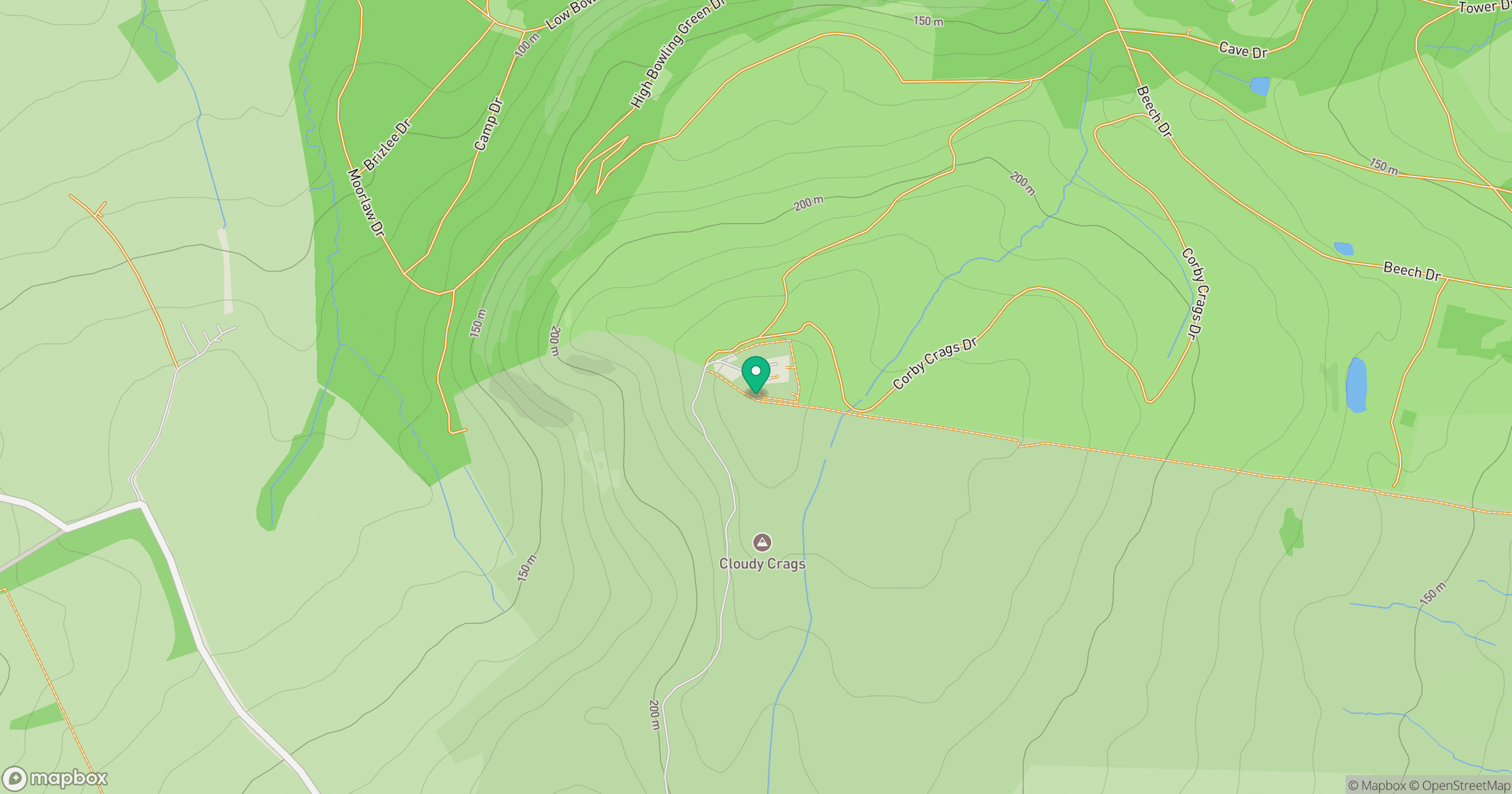 Cloudy Crags location map