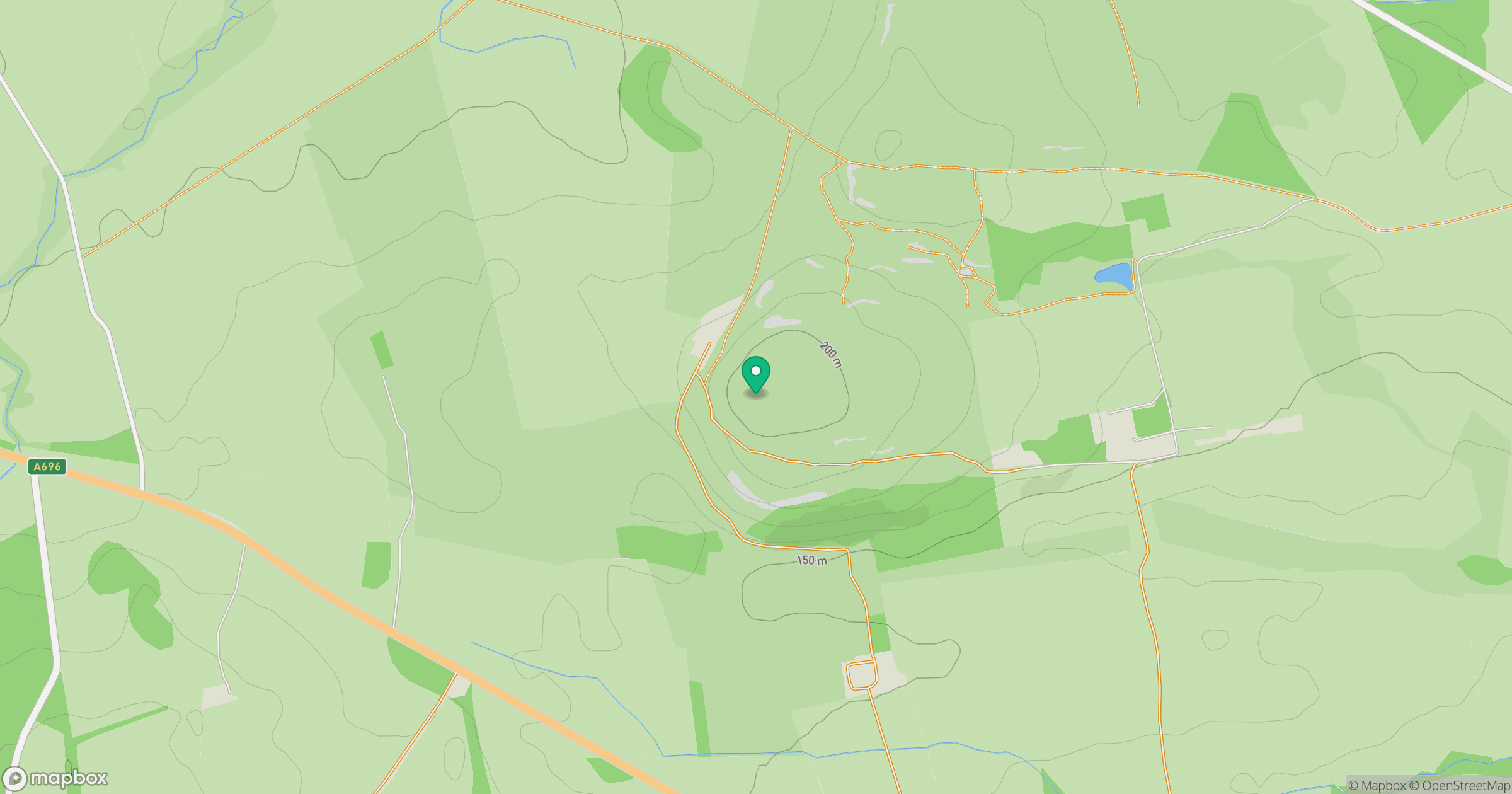 Shaftoe Crags location map