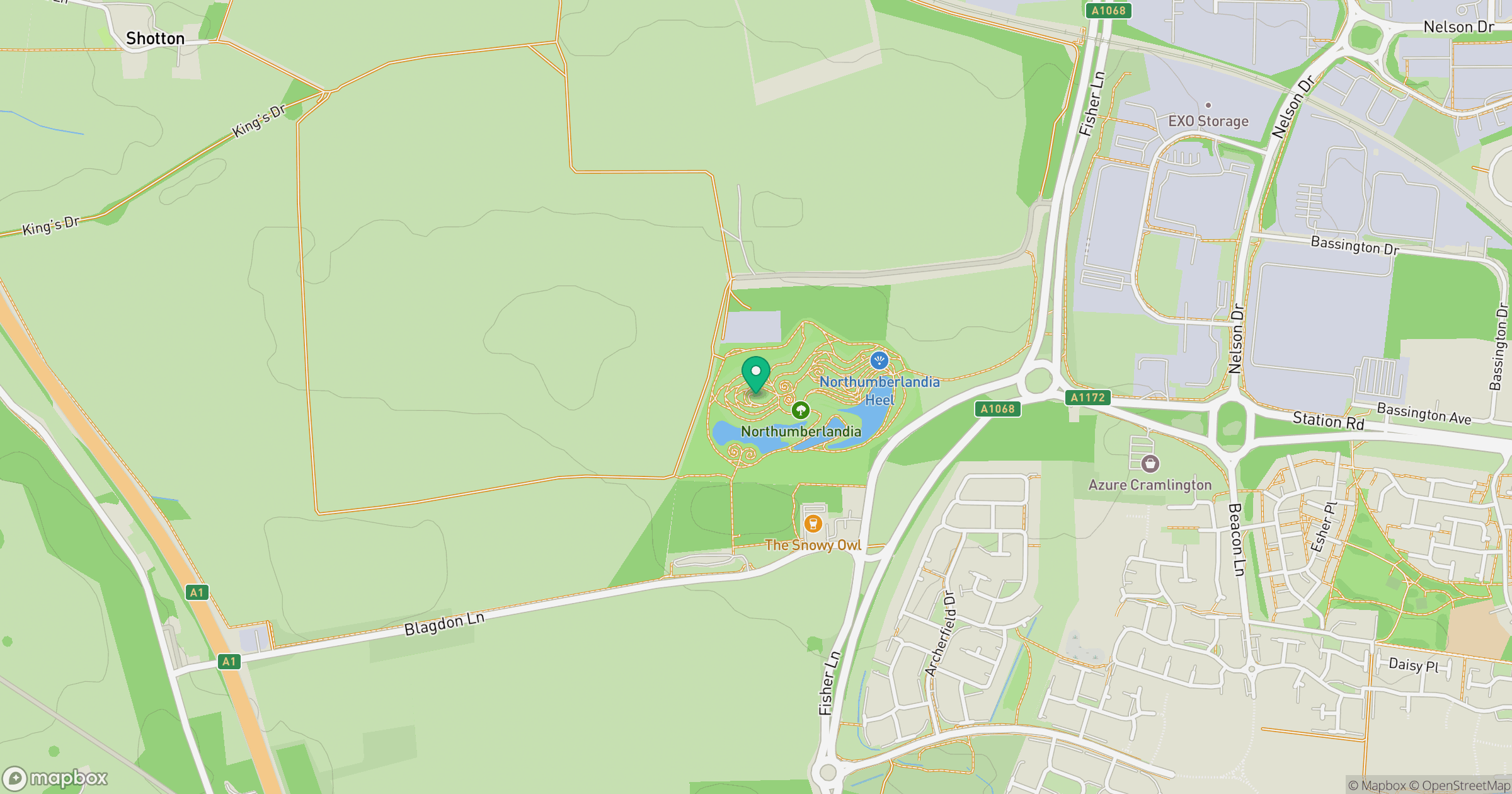 Northumberlandia [Lady Of The North] location map