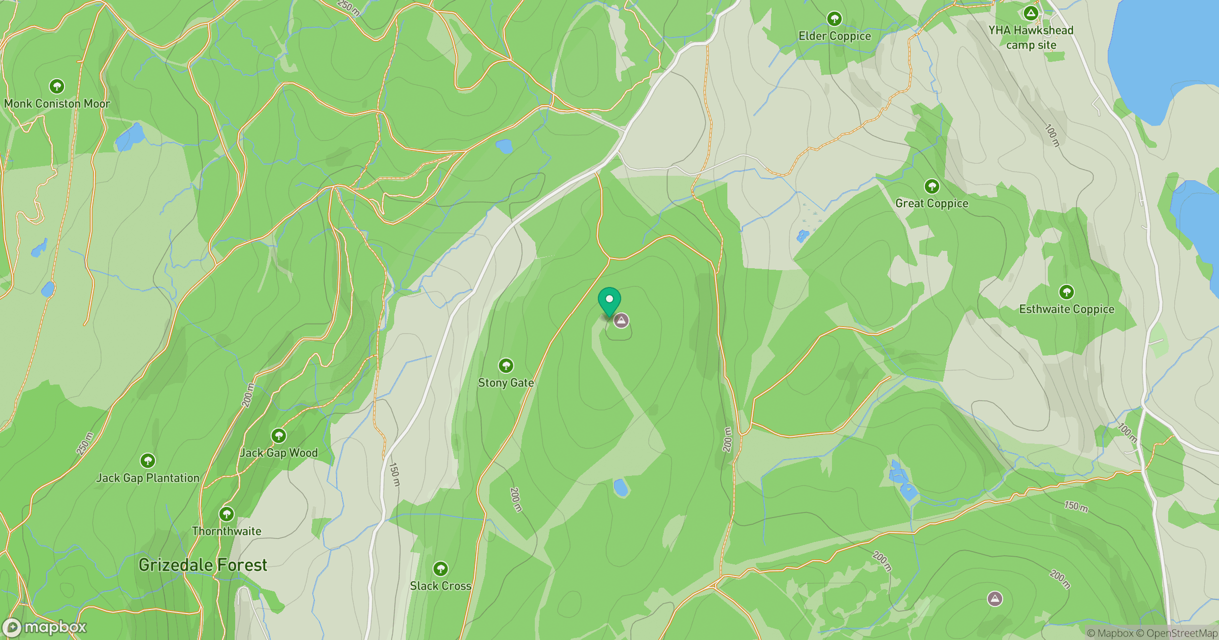 Hawkshead Moor location map