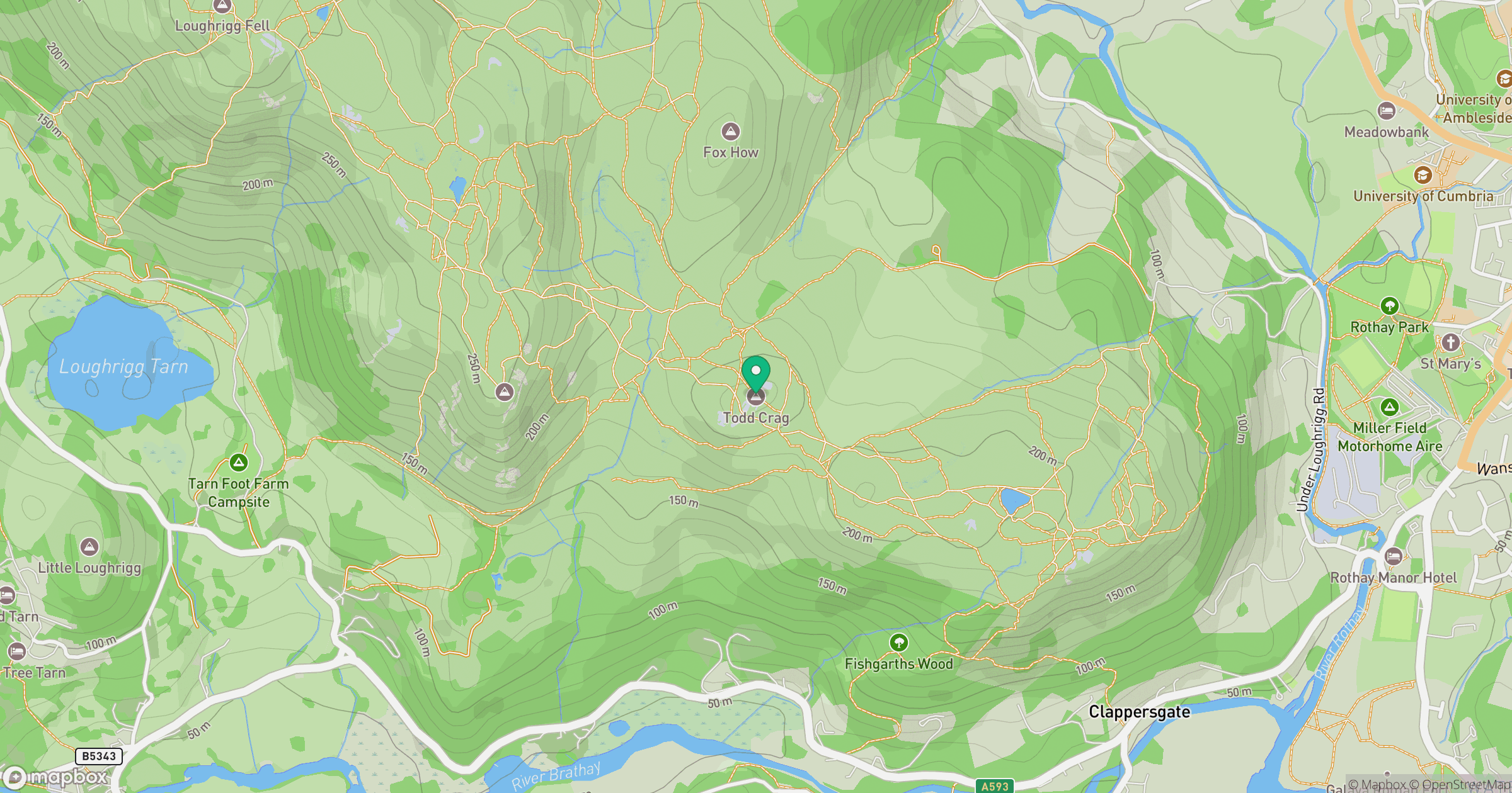 Todd Crag location map