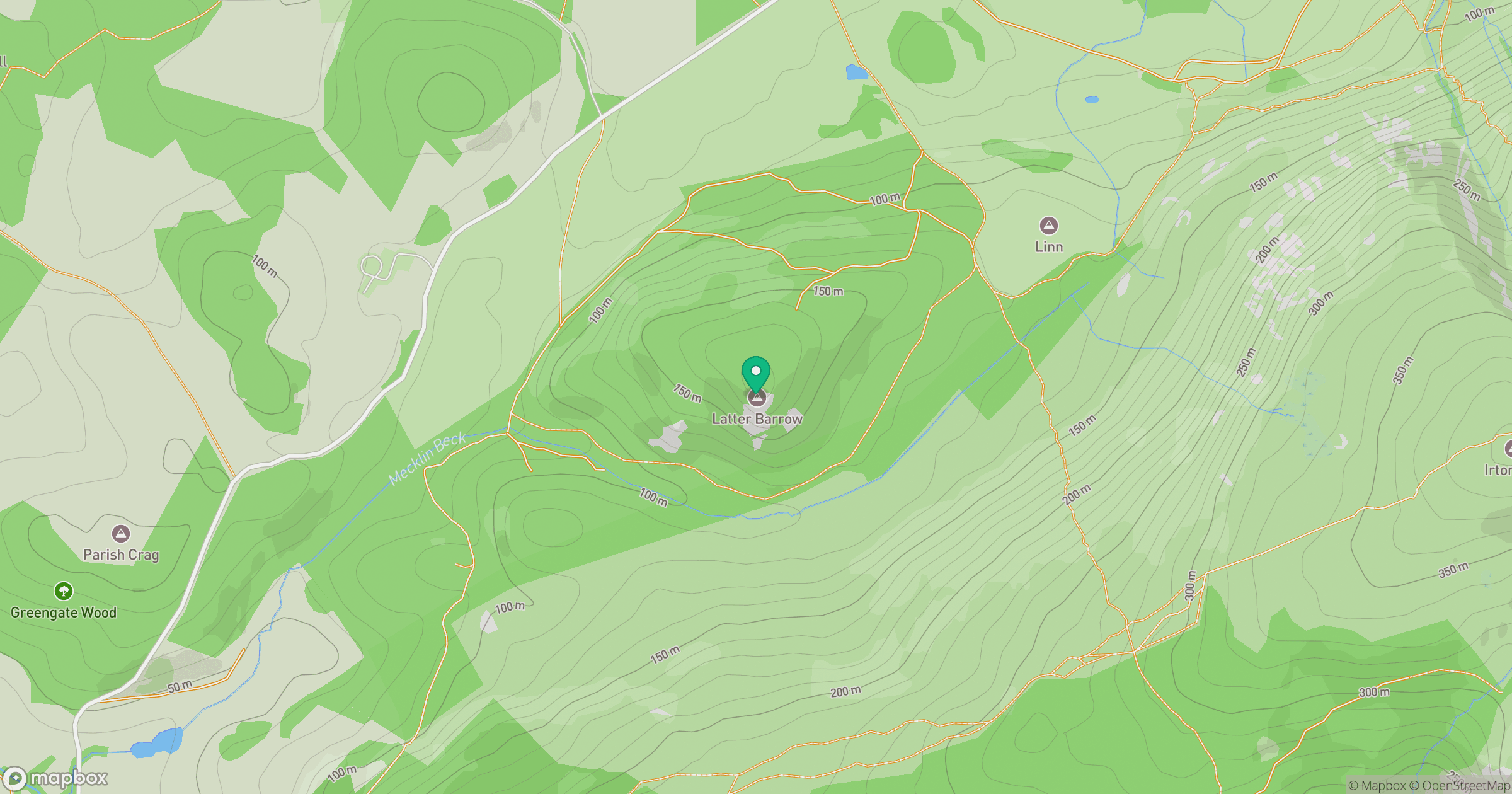 Latterbarrow location map