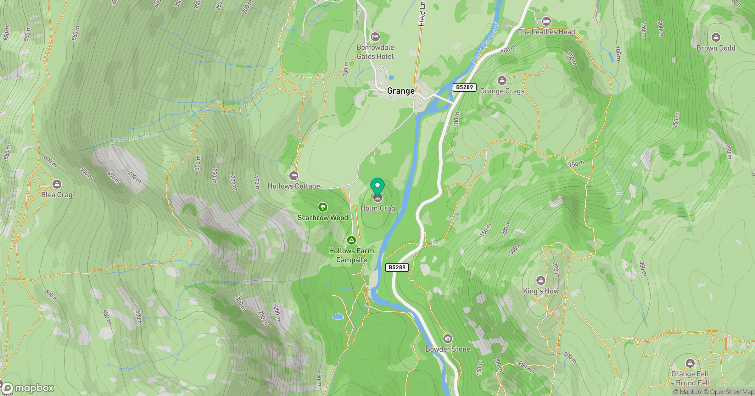Holm Crag location map