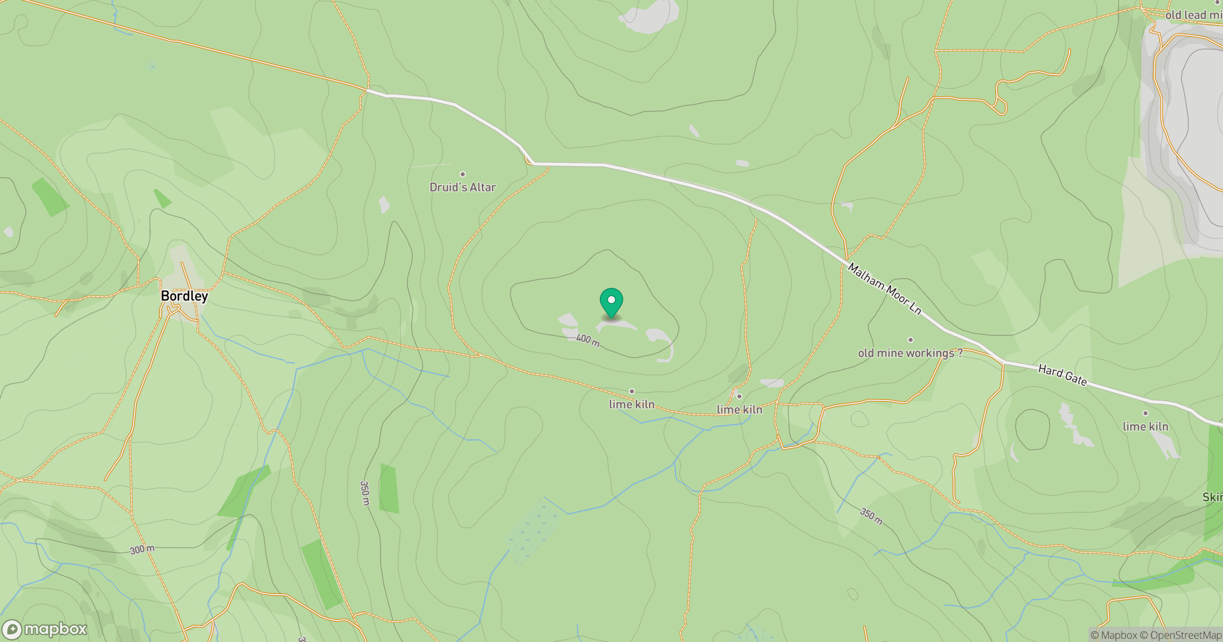 Malham Moor location map