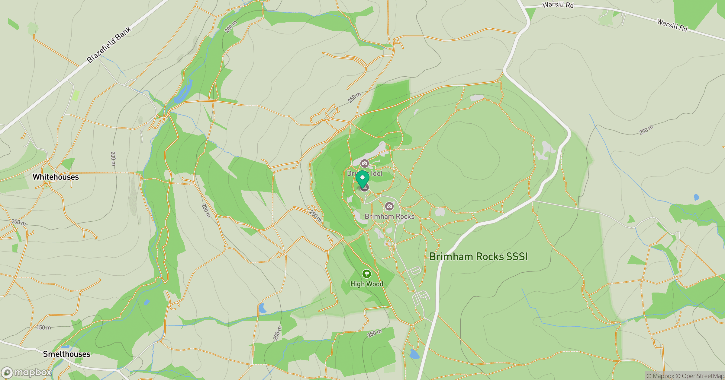 Brimham Rocks location map