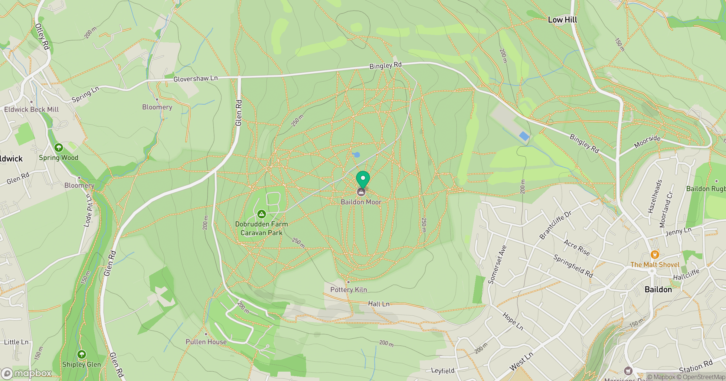 Baildon Hill location map