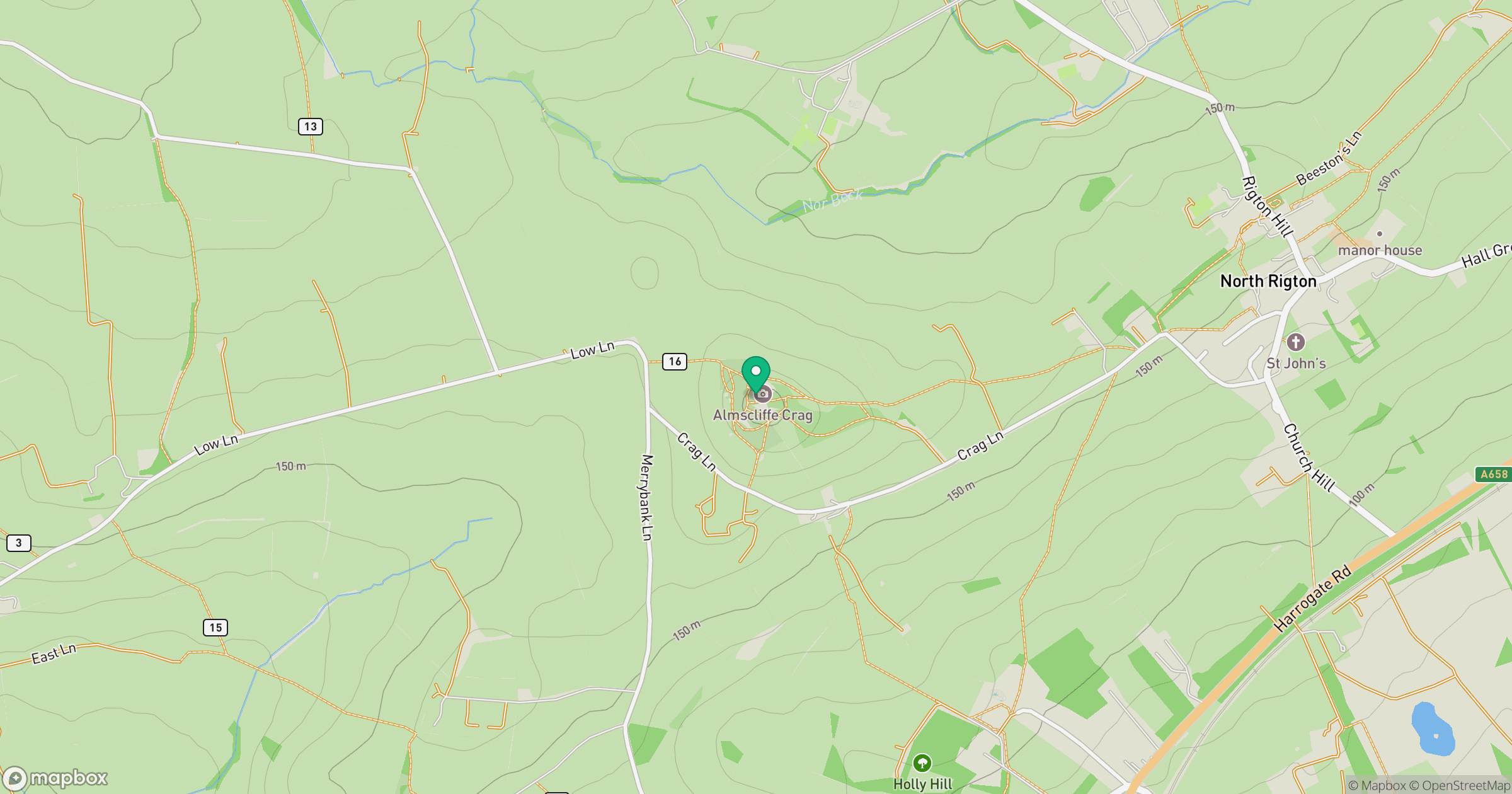 Almscliff Crag location map