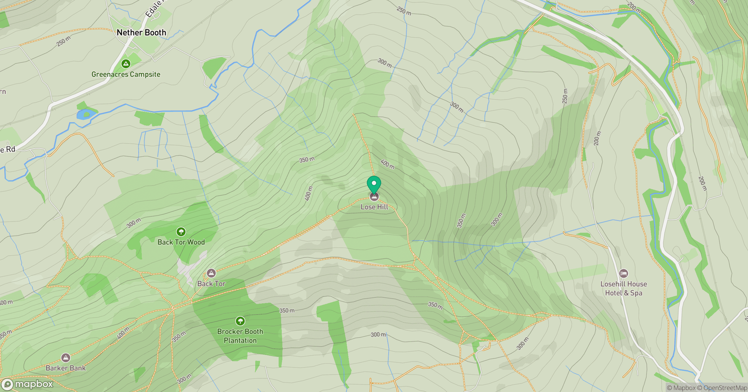 Lose Hill location map