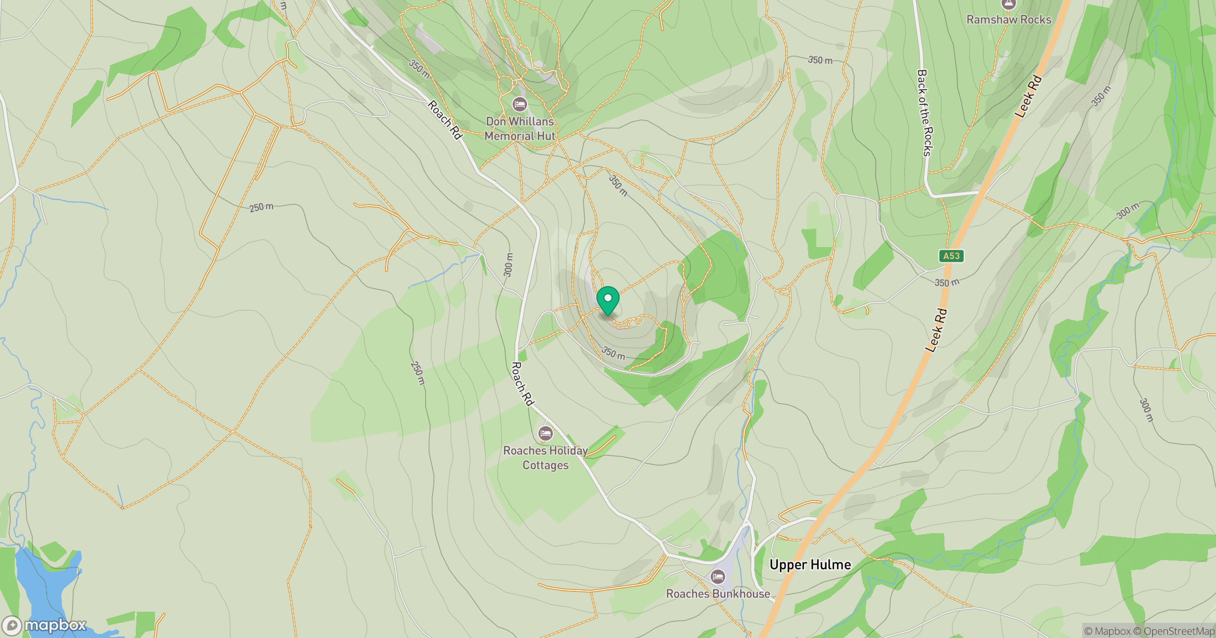 Hen Cloud location map