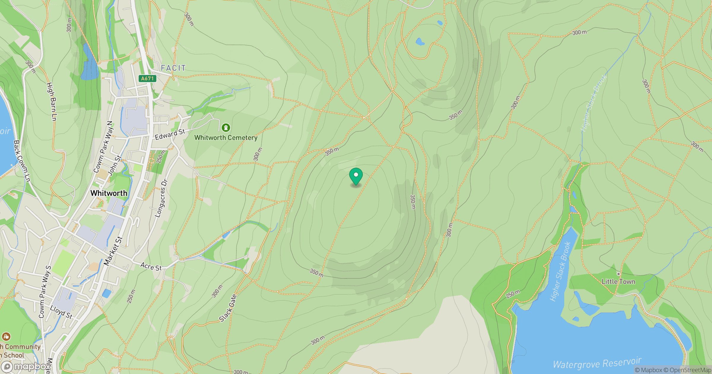 Brown Wardle Hill location map