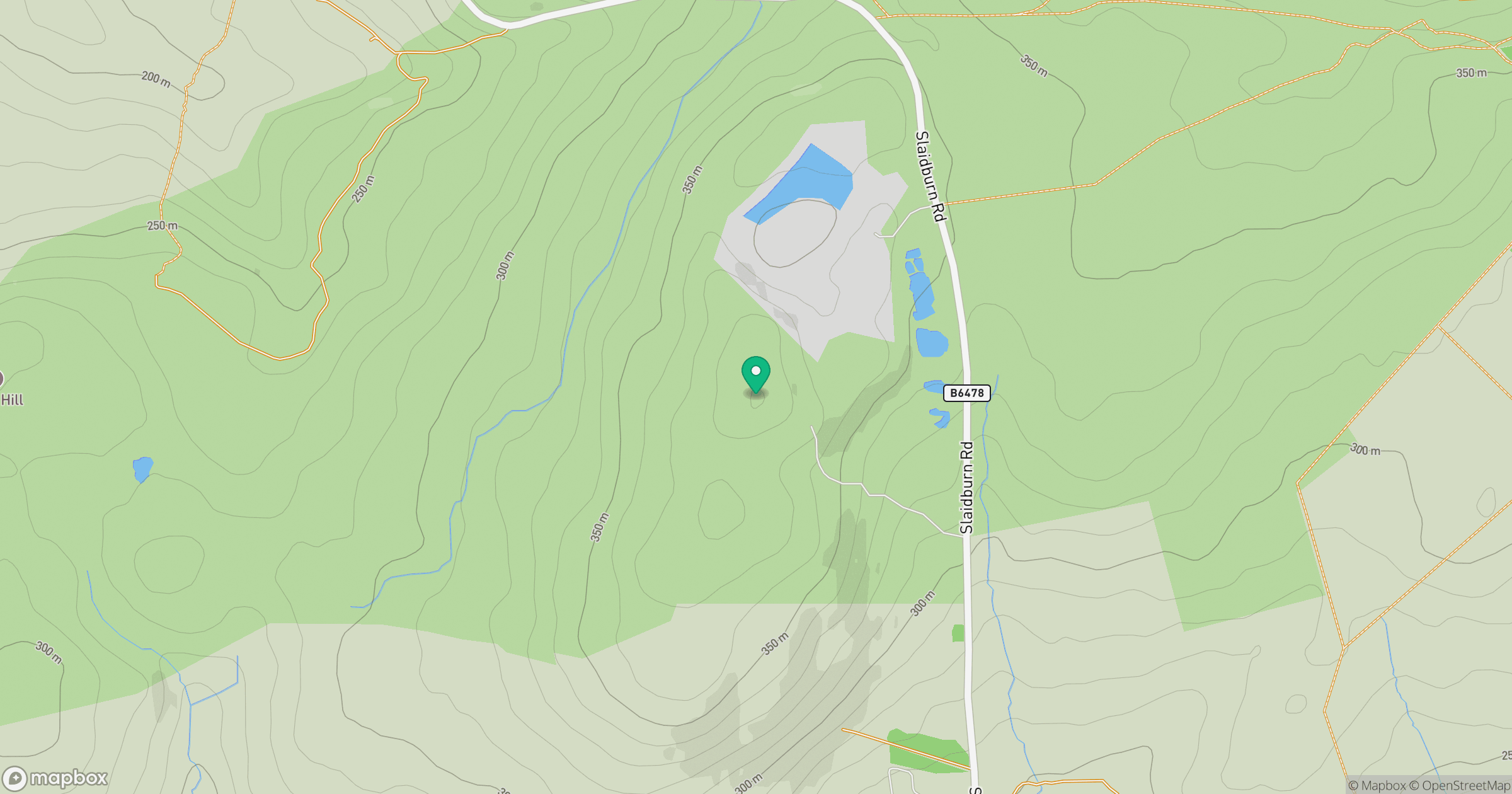 Waddington Fell location map