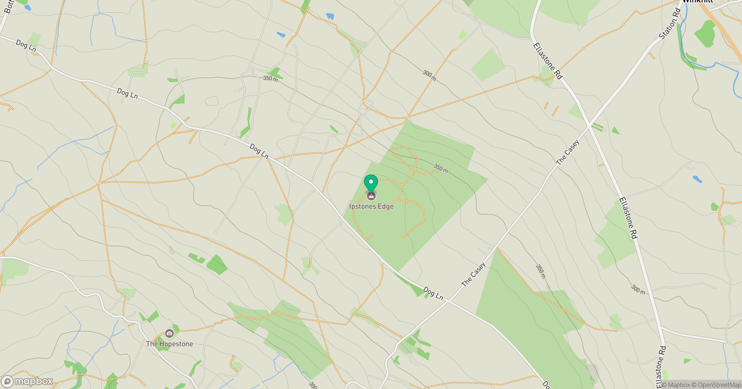 Ipstones Edge location map