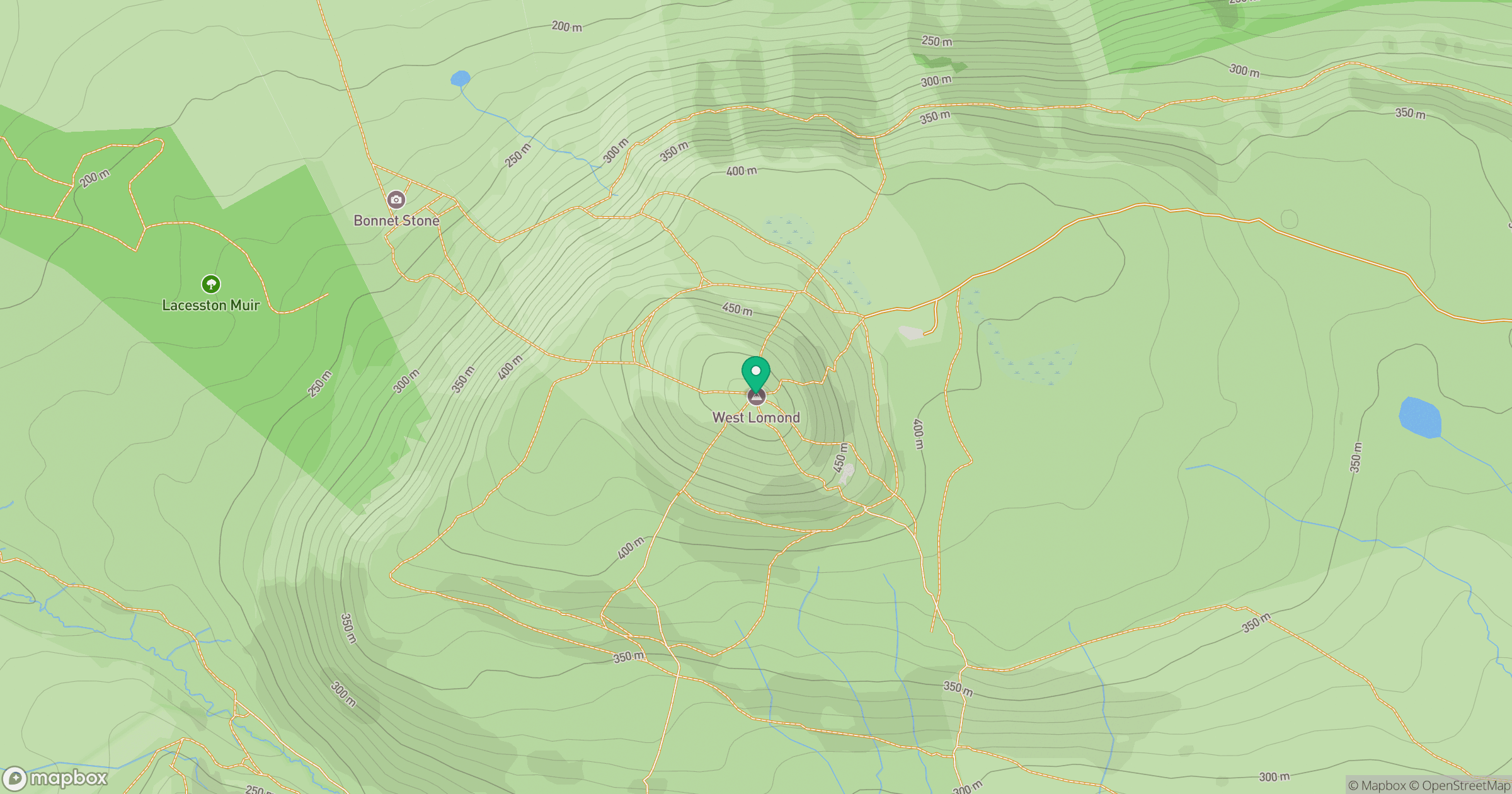 West Lomond location map