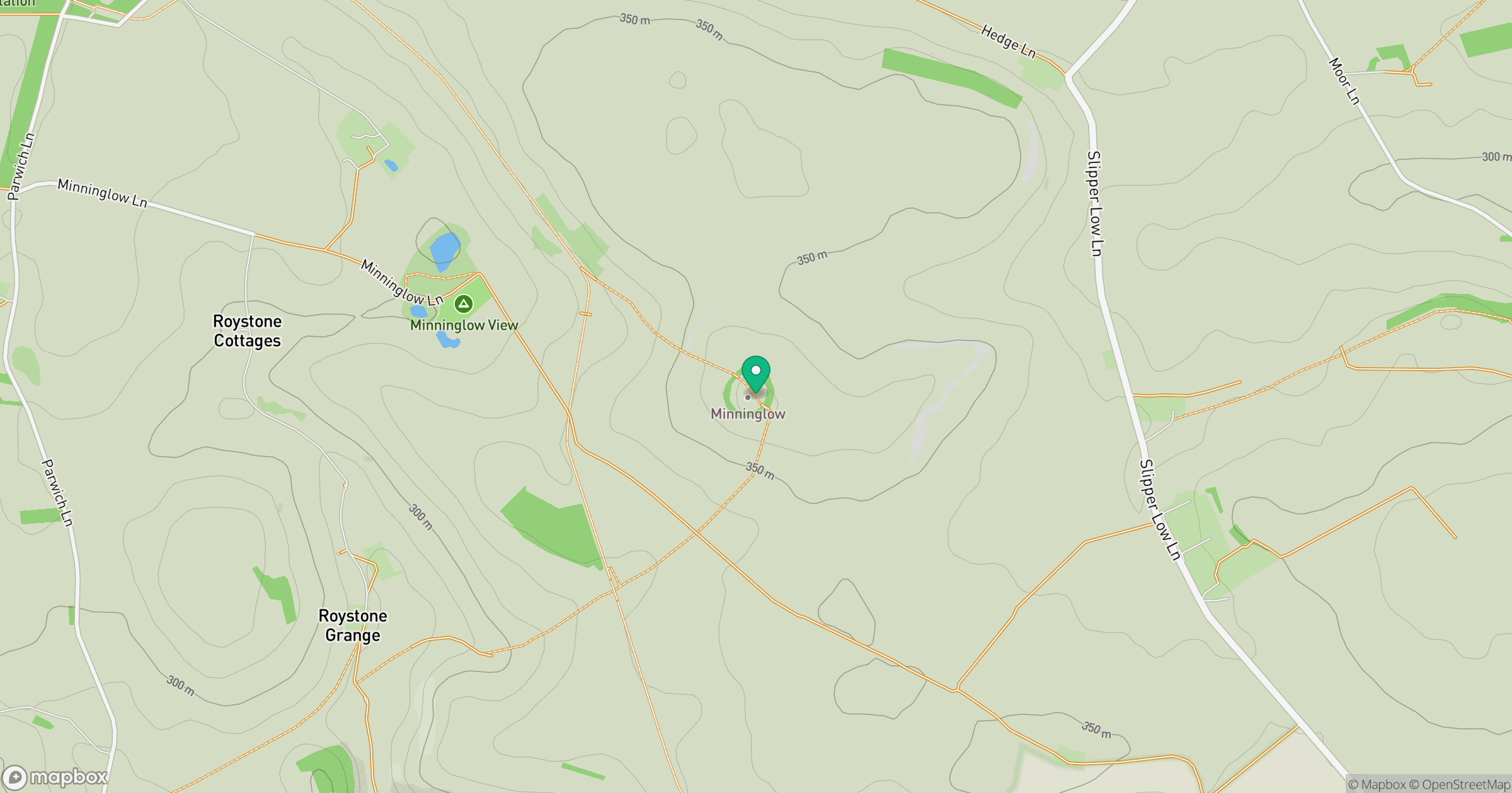 Minninglow Hill location map