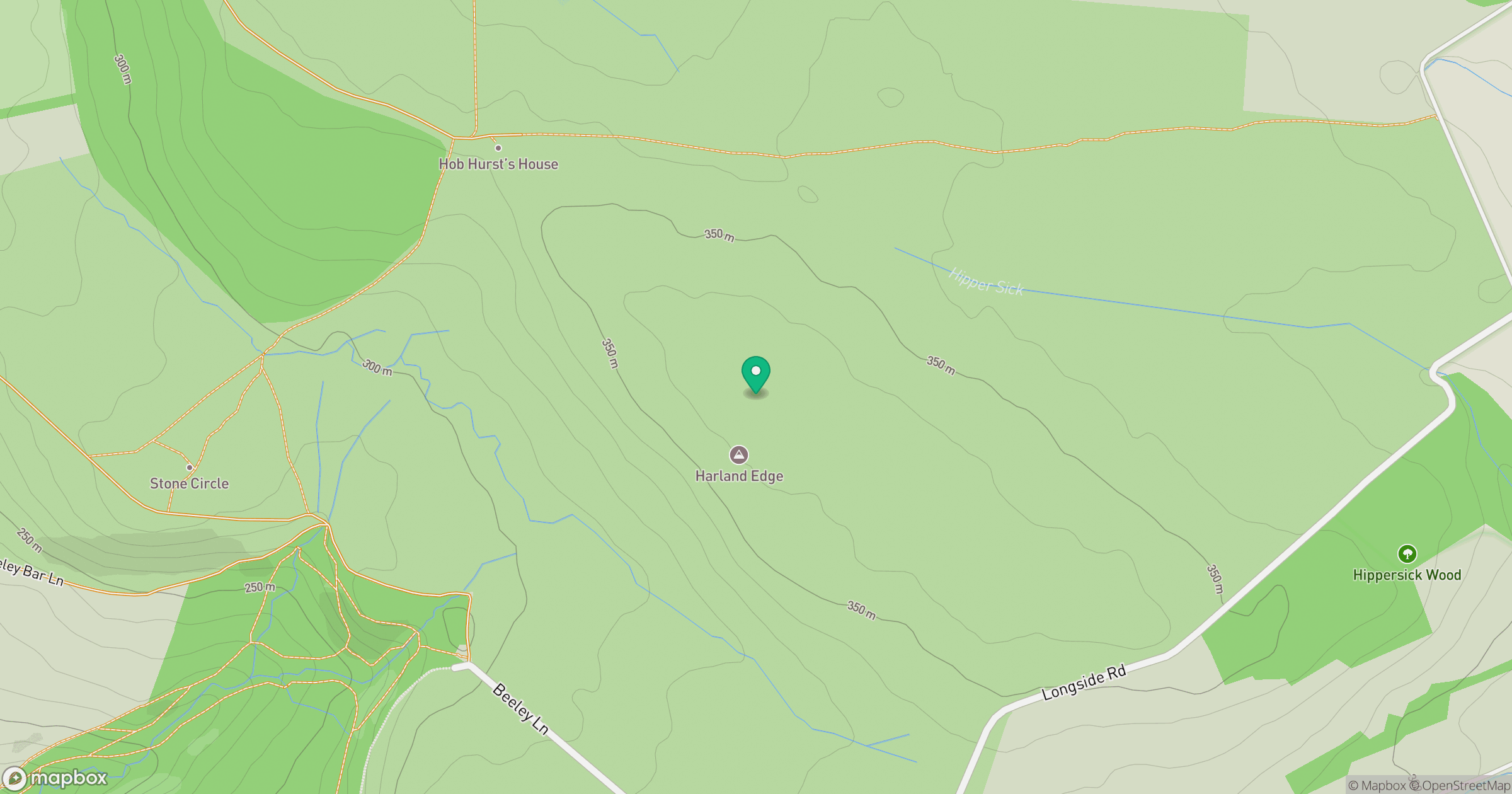 Beeley Moor [Harland Edge] location map