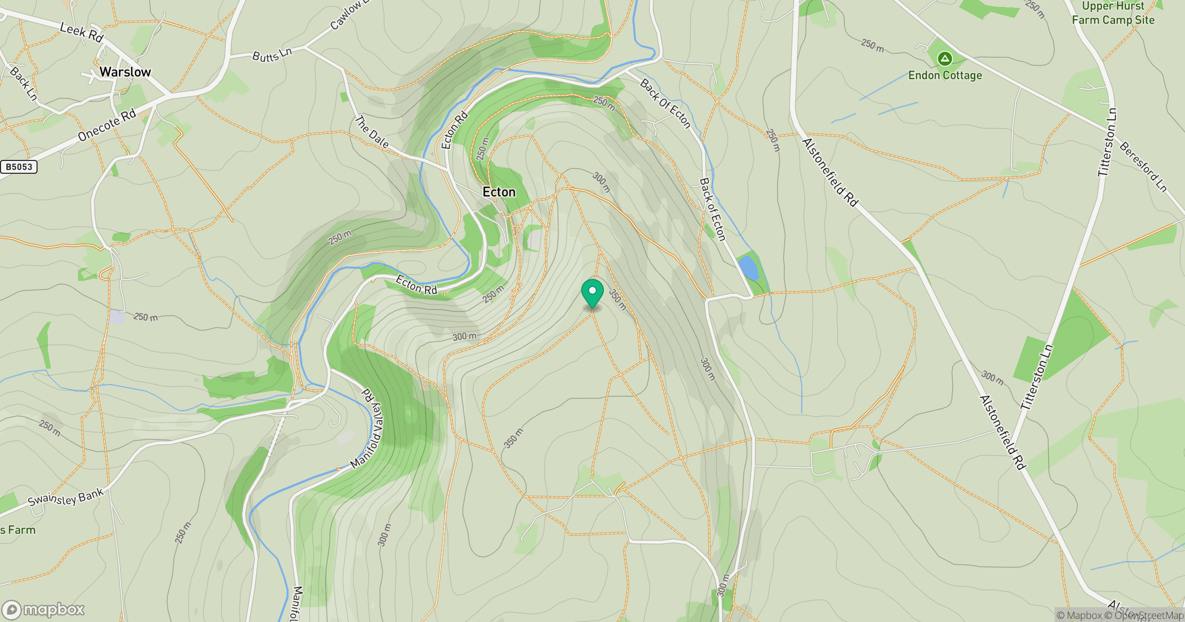 Ecton Hill location map