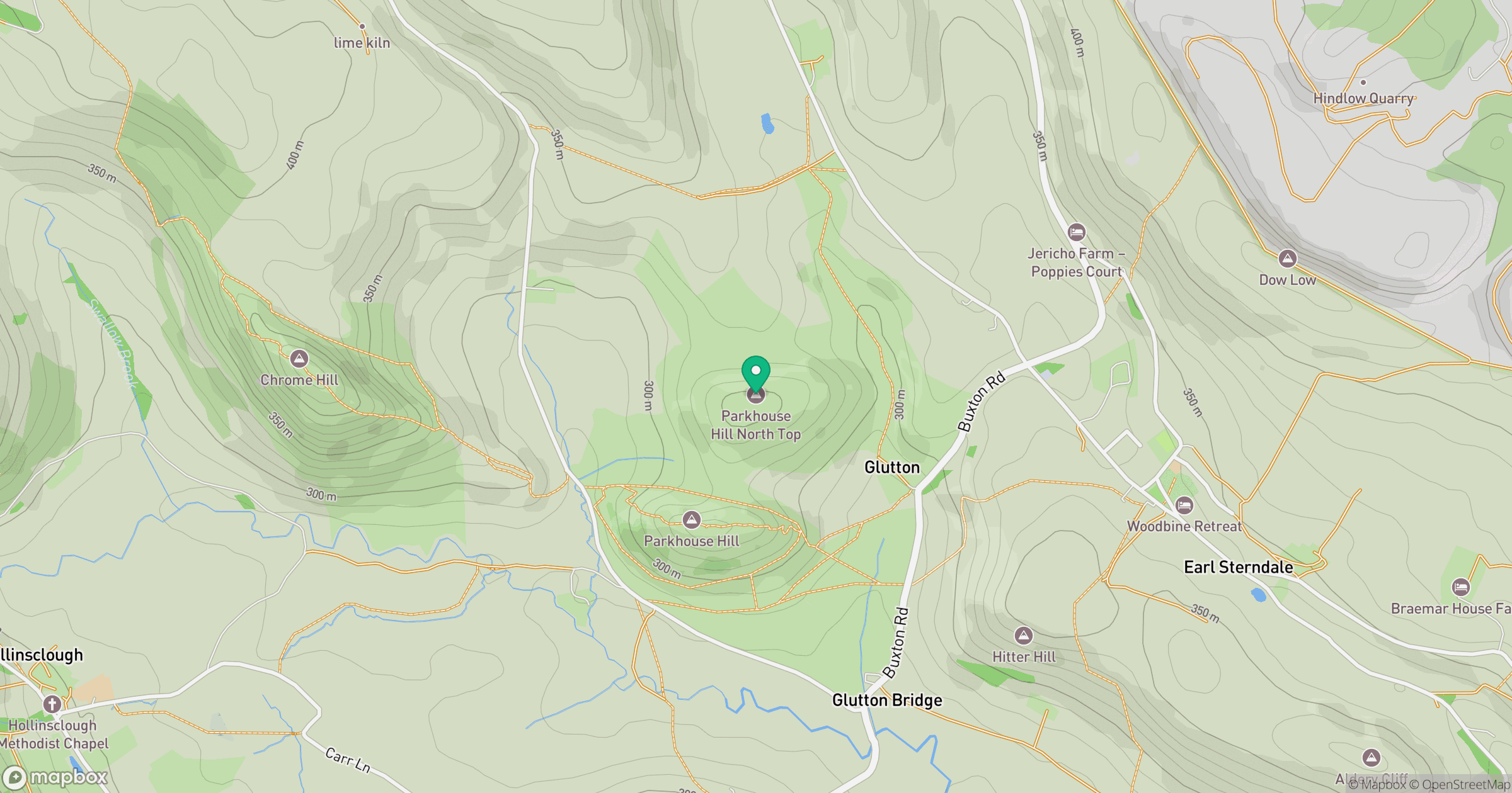 Parkhouse Hill North Top location map