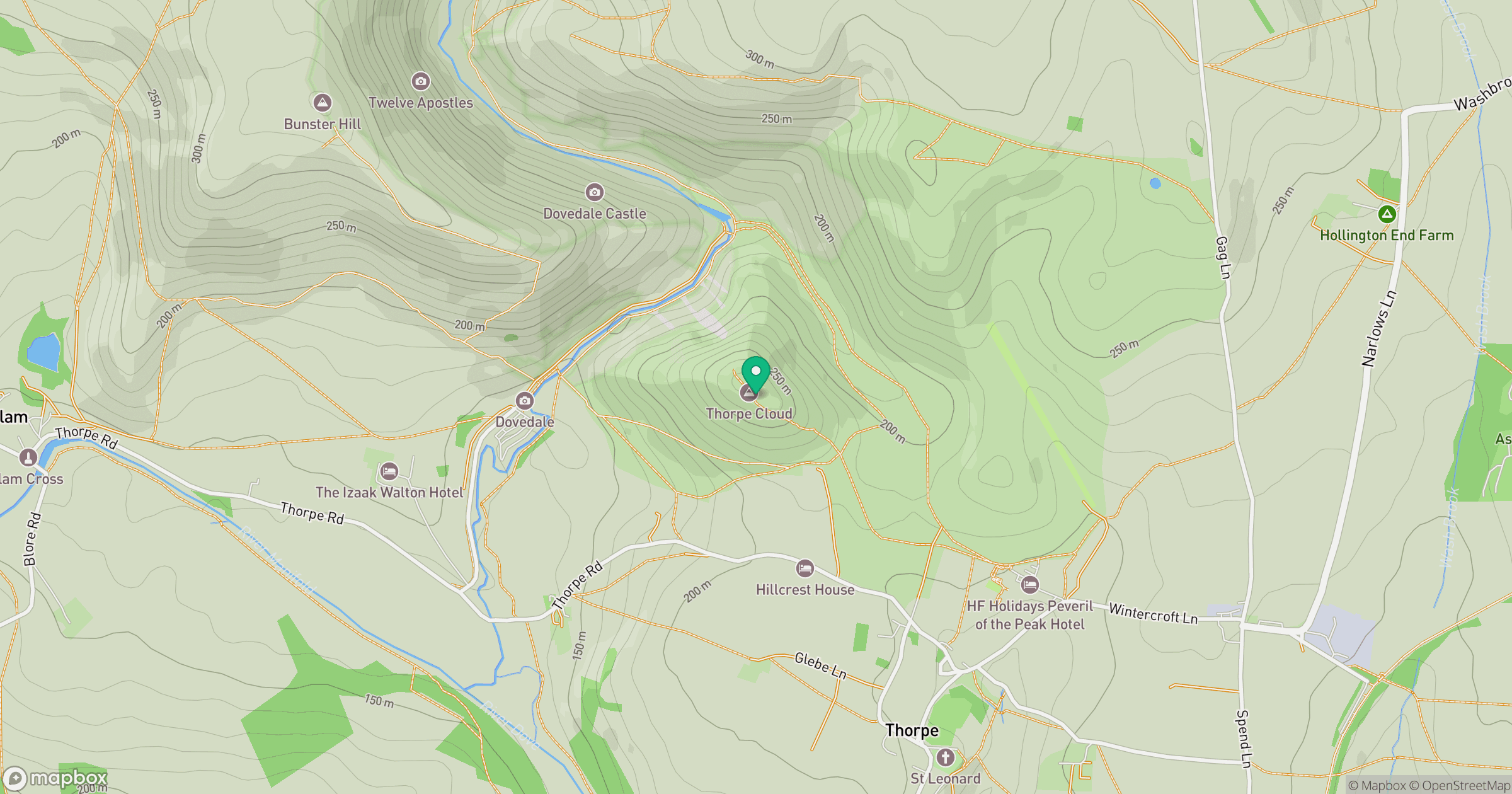 Thorpe Cloud location map