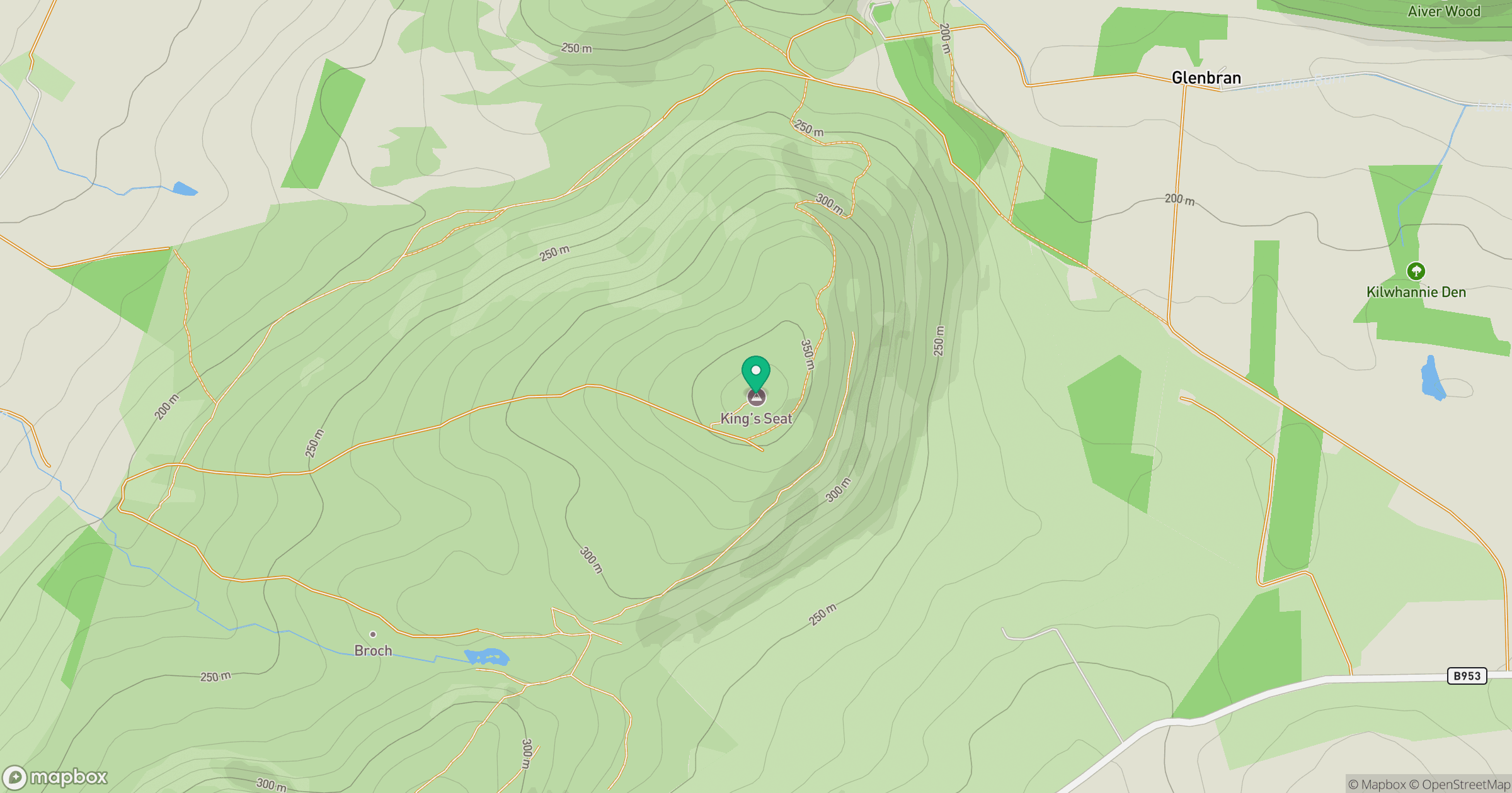 King's Seat location map
