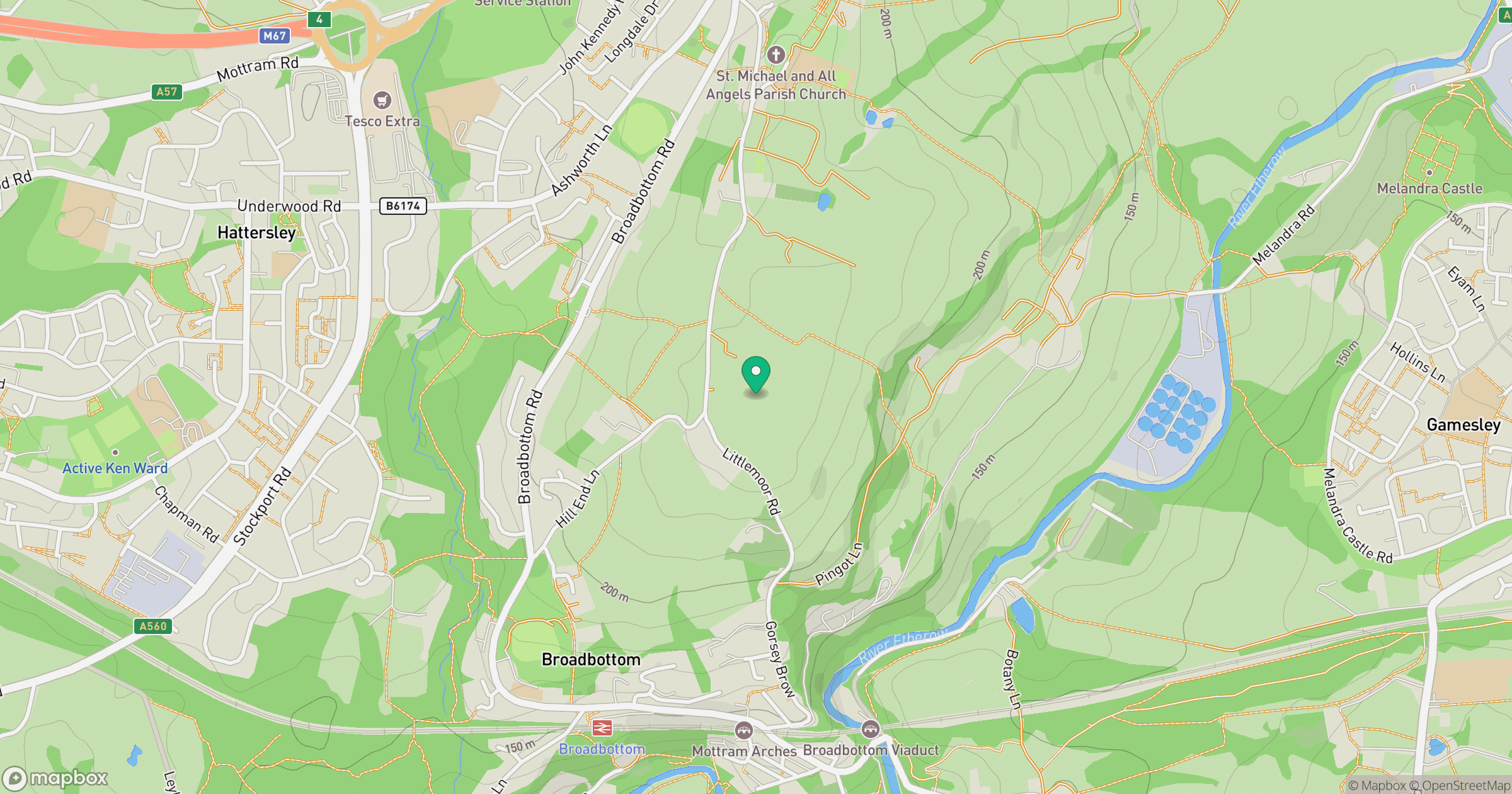 Mottram Hill location map