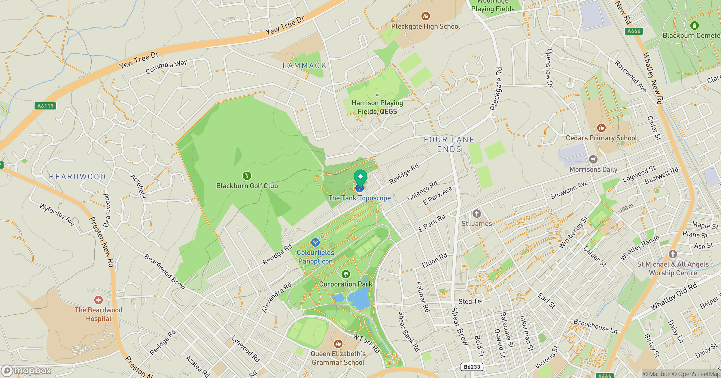 Revidge location map