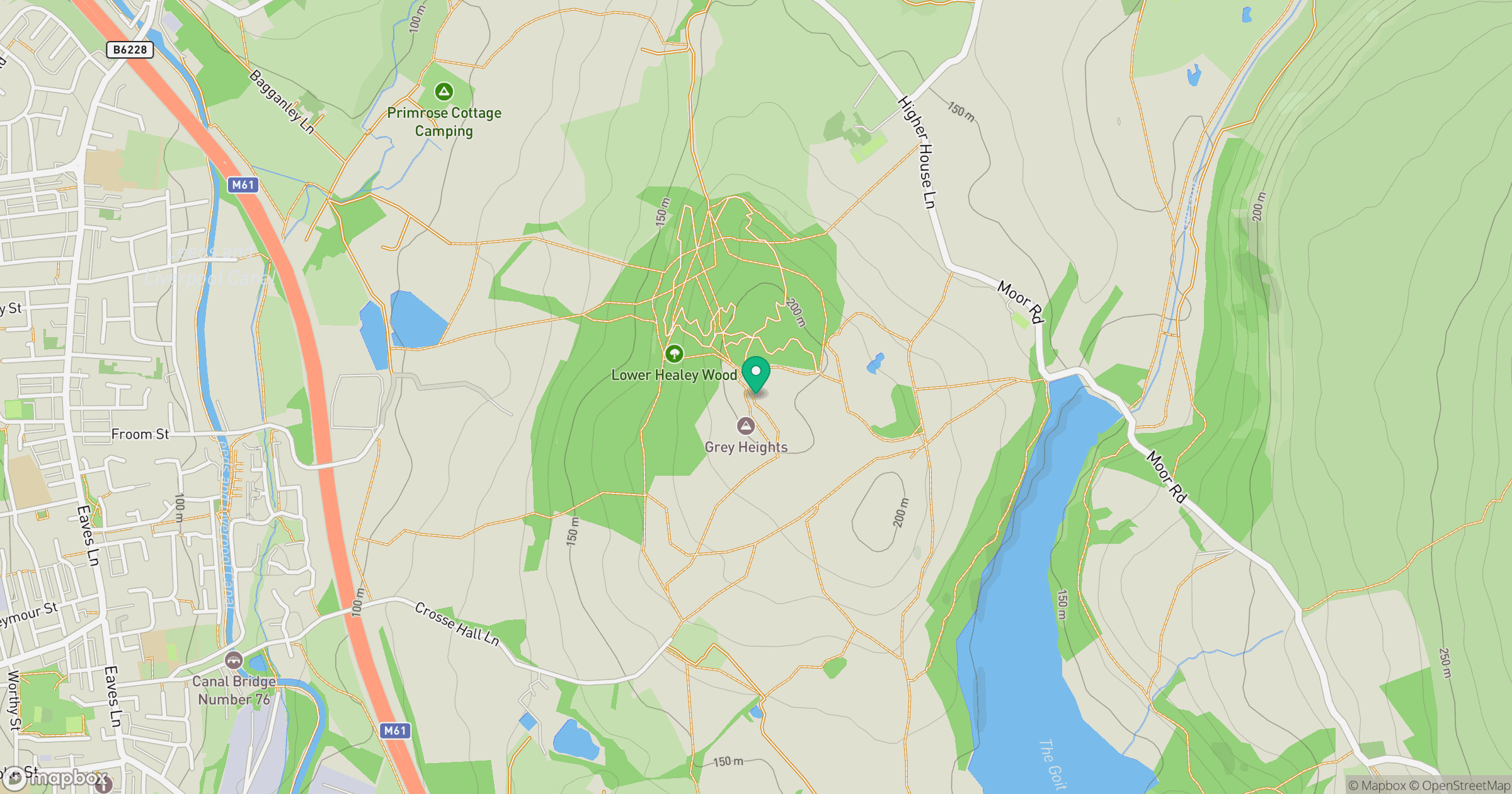 Healey Nab location map