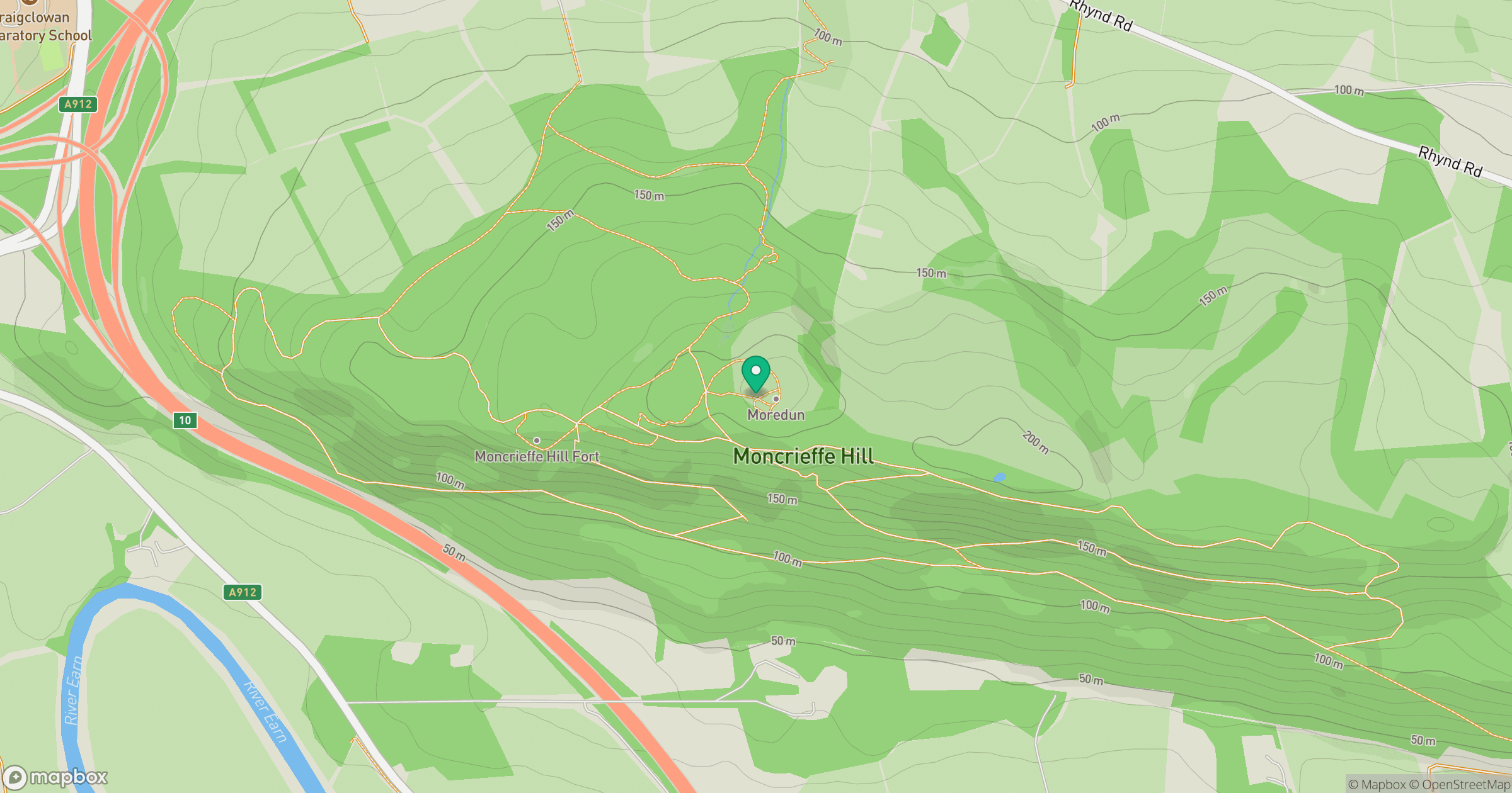 Moncreiffe Hill location map