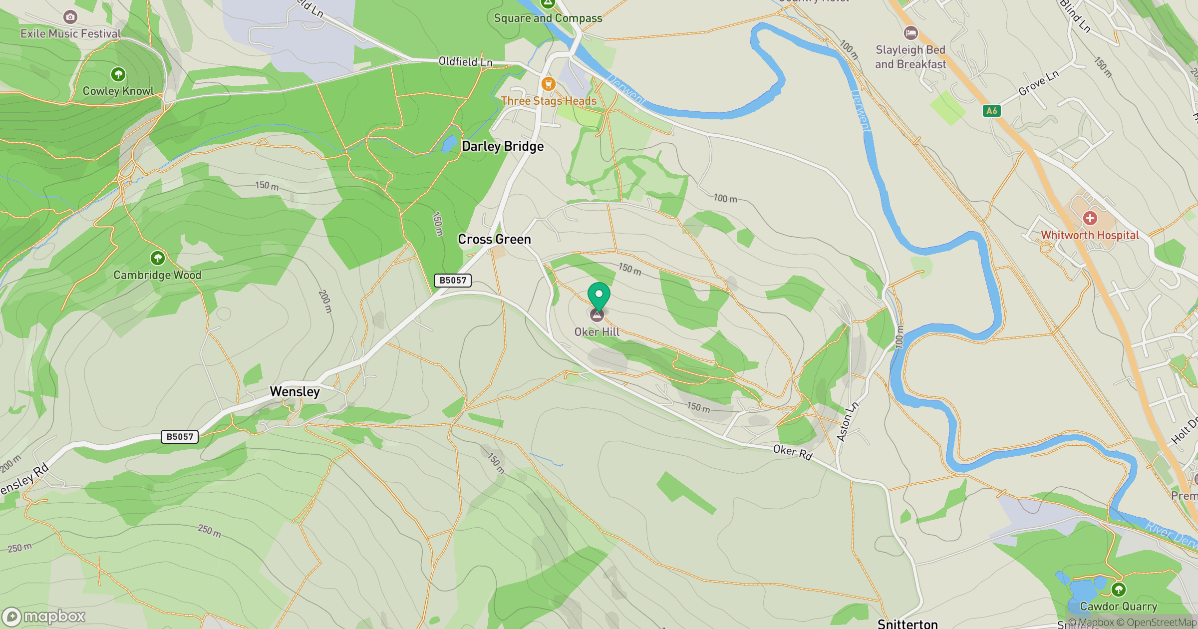 Oker Hill [Oaker Hill] location map