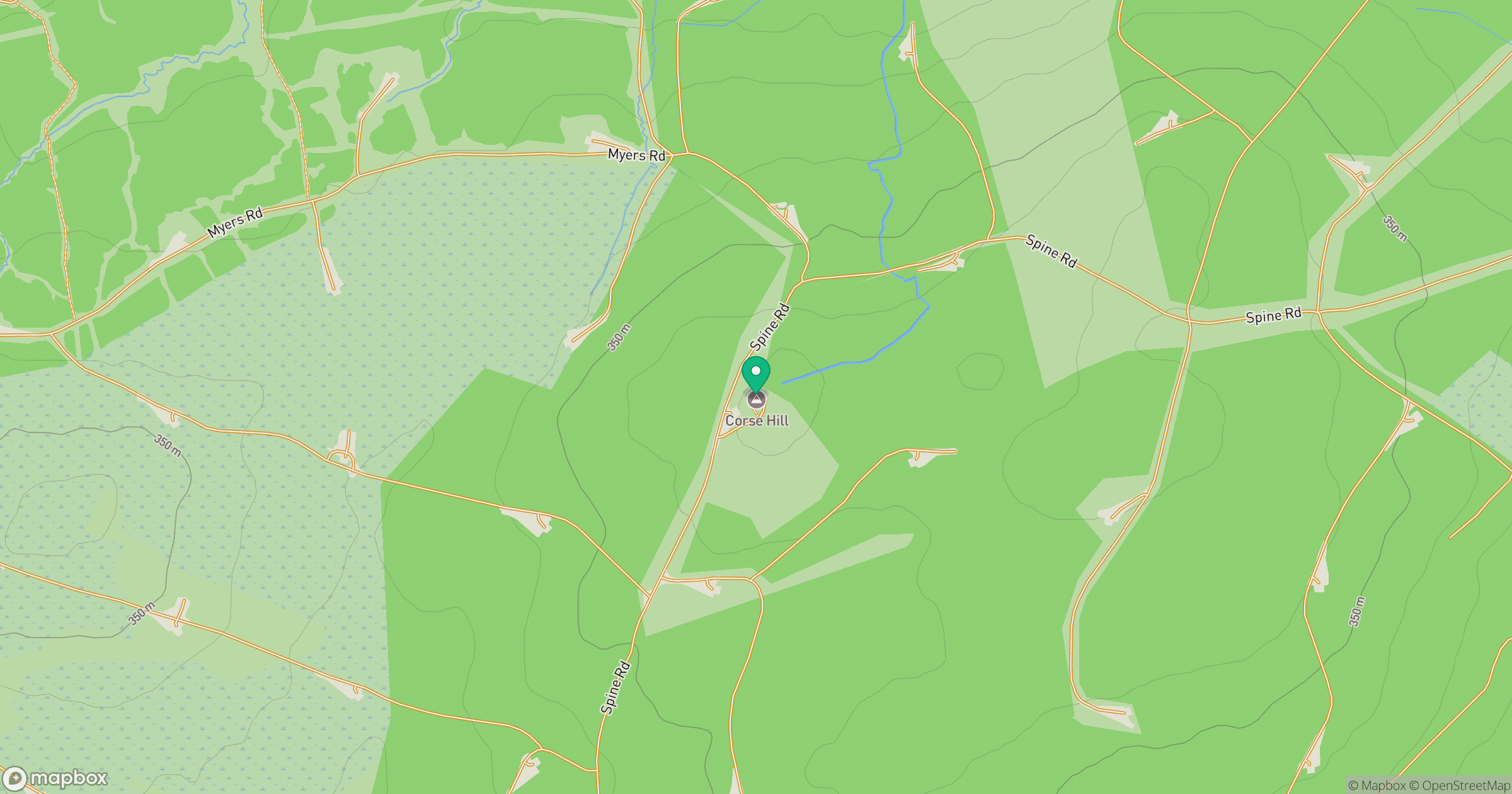 Corse Hill location map