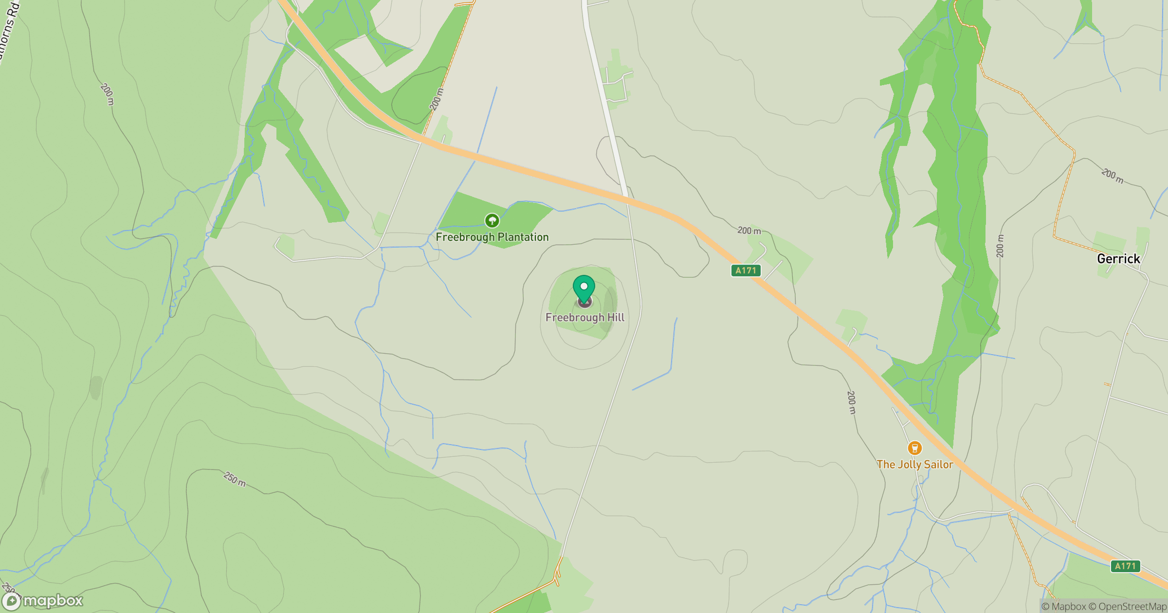 Freebrough Hill location map