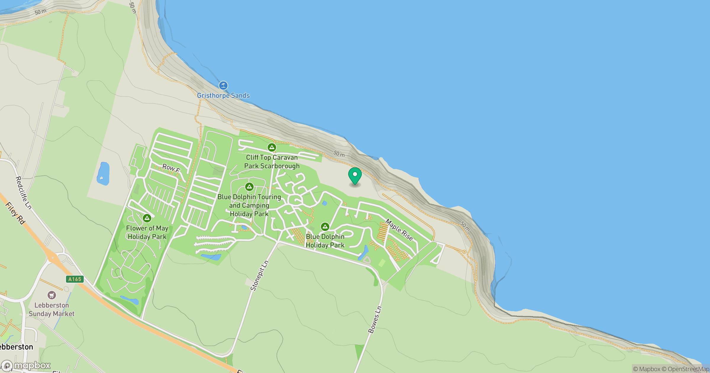 Gristhorpe Cliff location map
