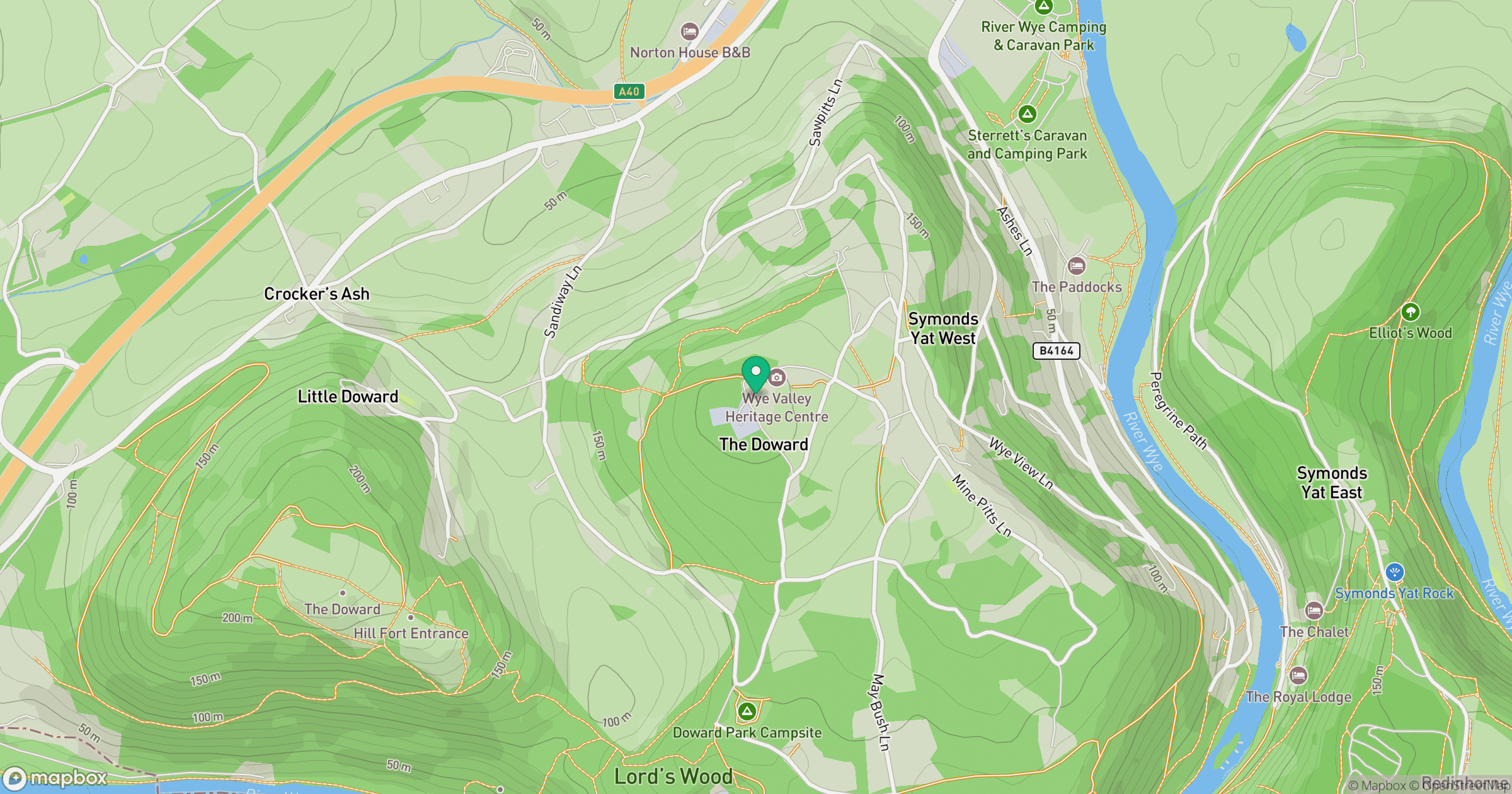 Great Doward location map