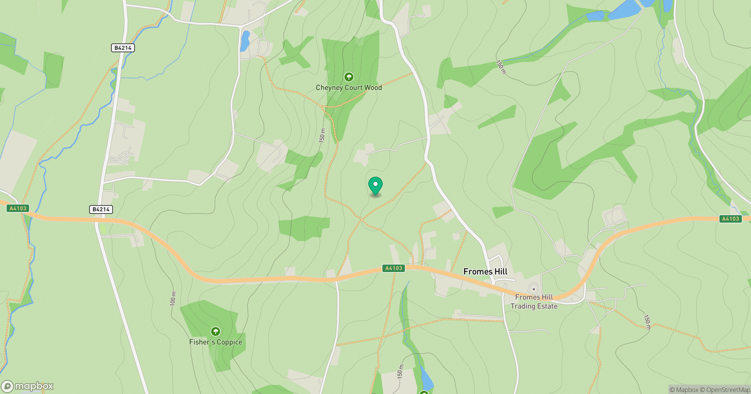 Fromes Hill location map