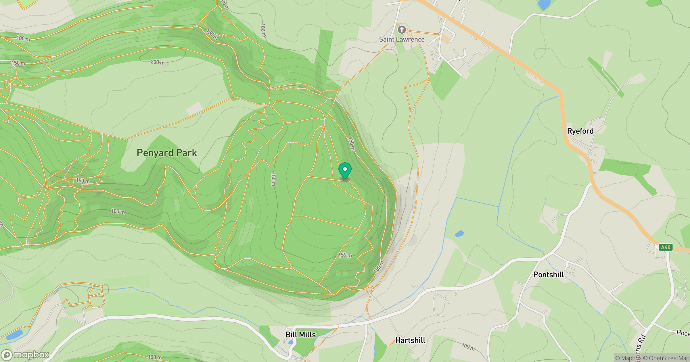Penyard Park East Top location map