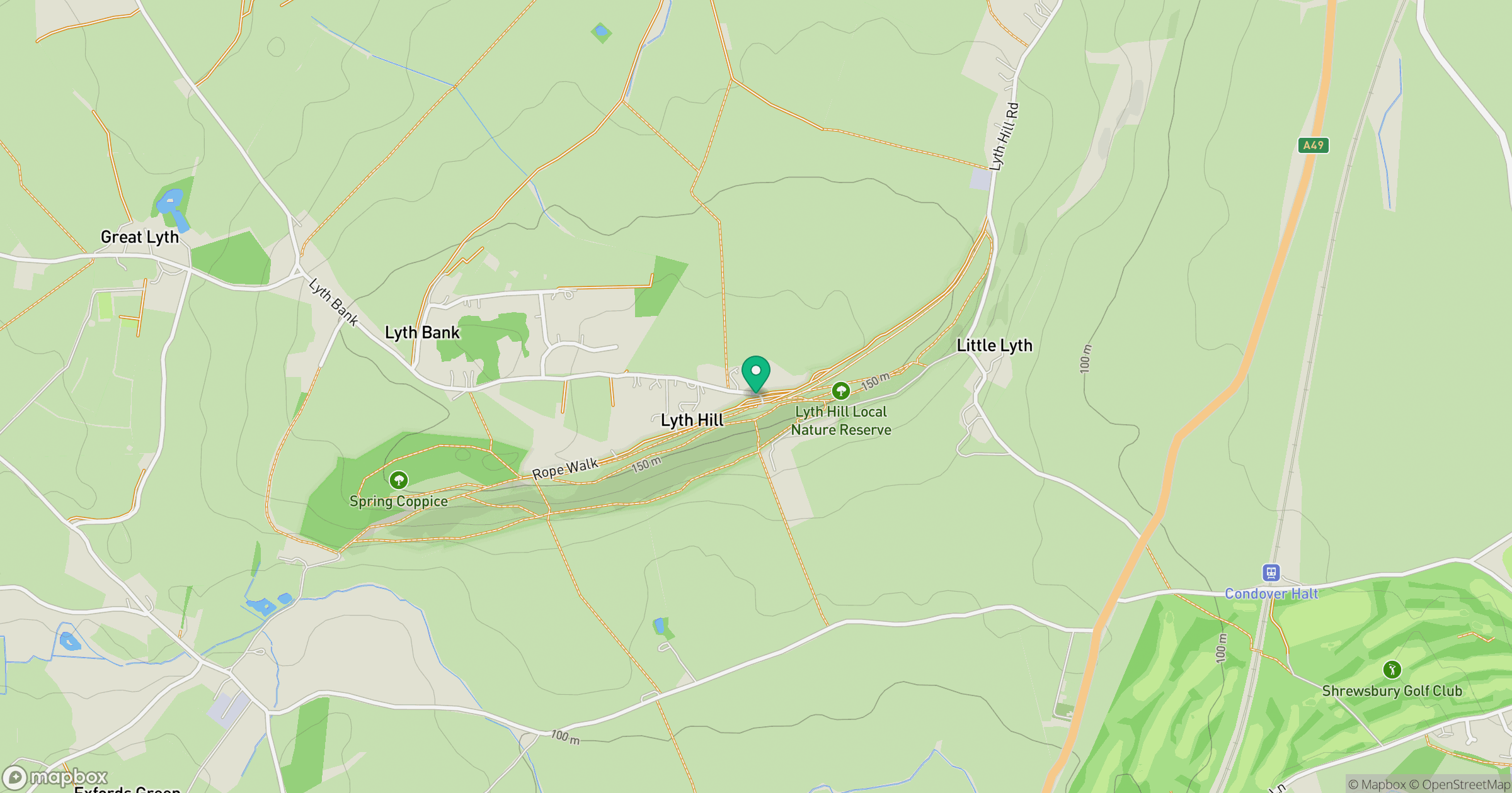 Lyth Hill location map