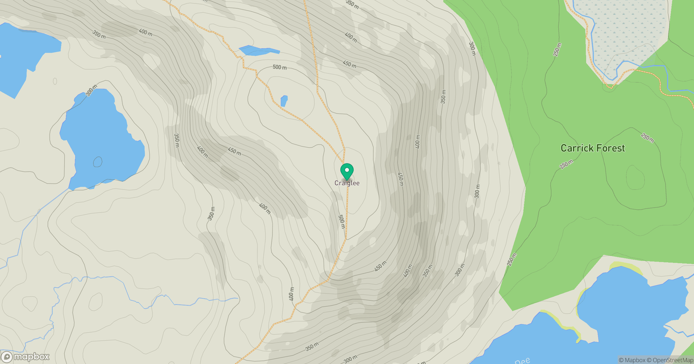 Craiglee location map