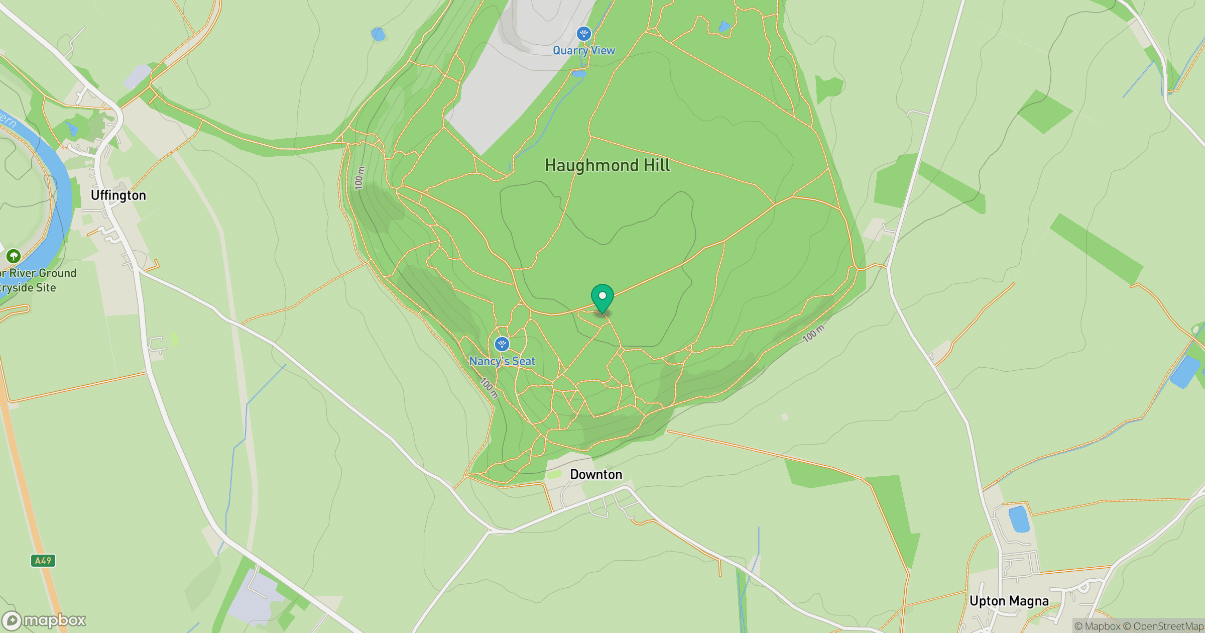 Haughmond Hill location map