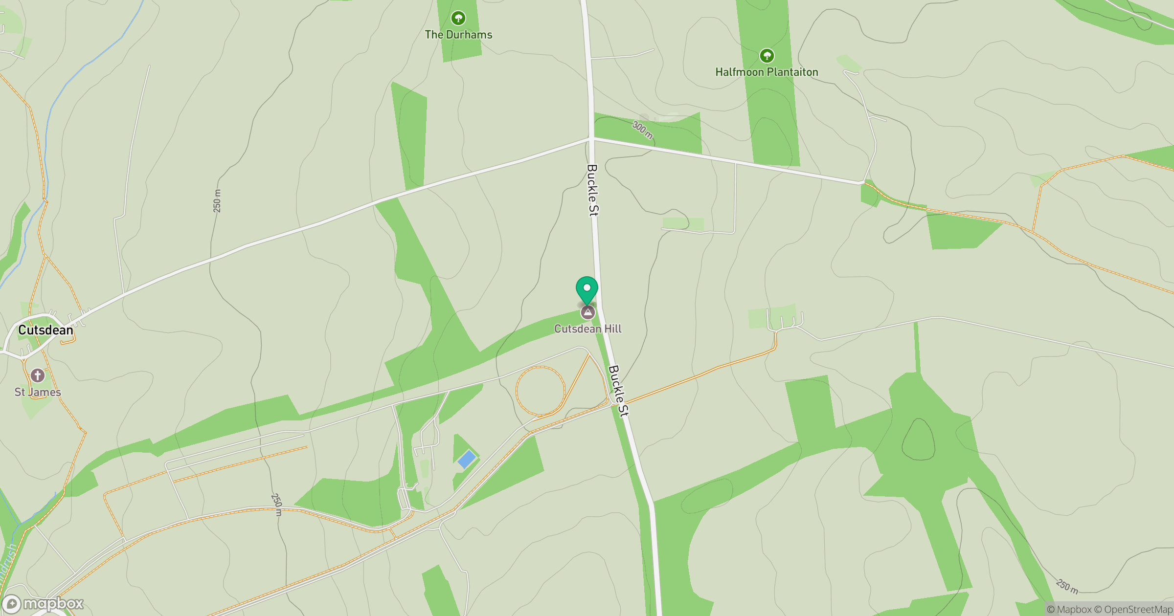 Cutsdean Hill location map