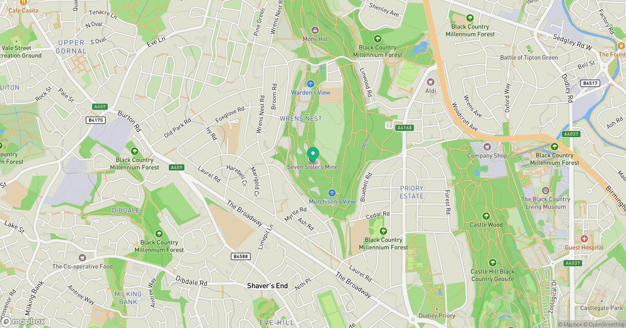 Wren's Nest location map