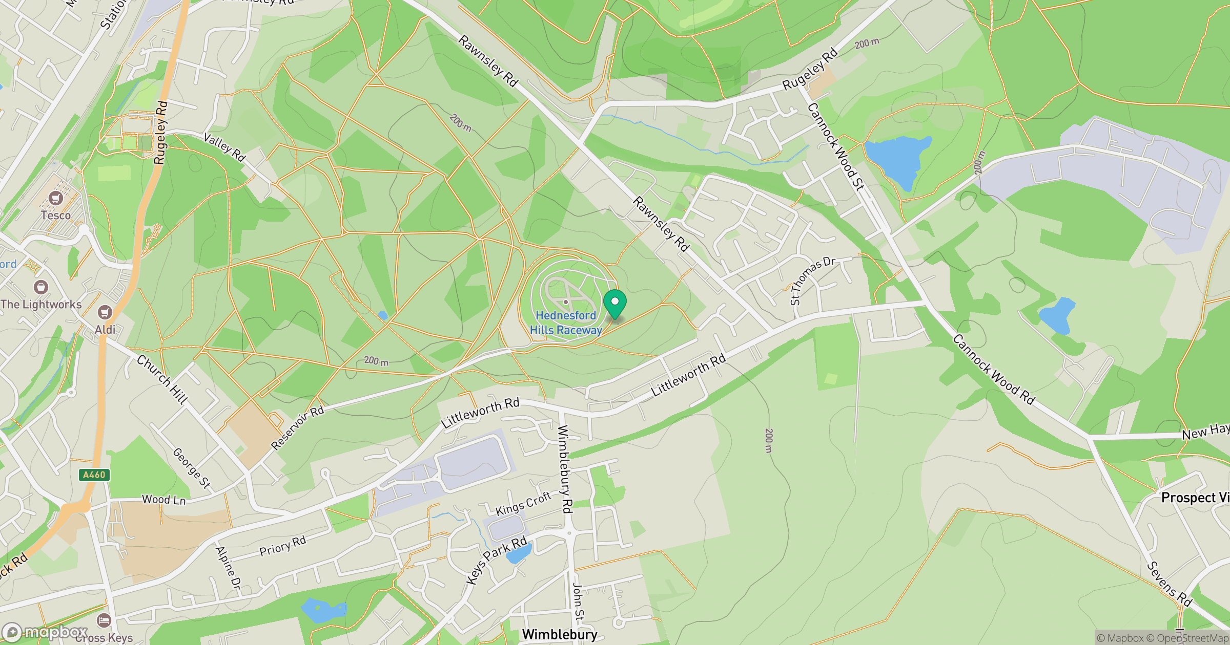Hednesford Hills location map