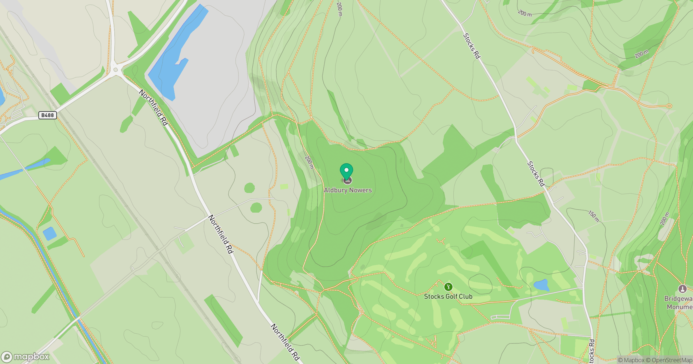 Aldbury Nowers location map