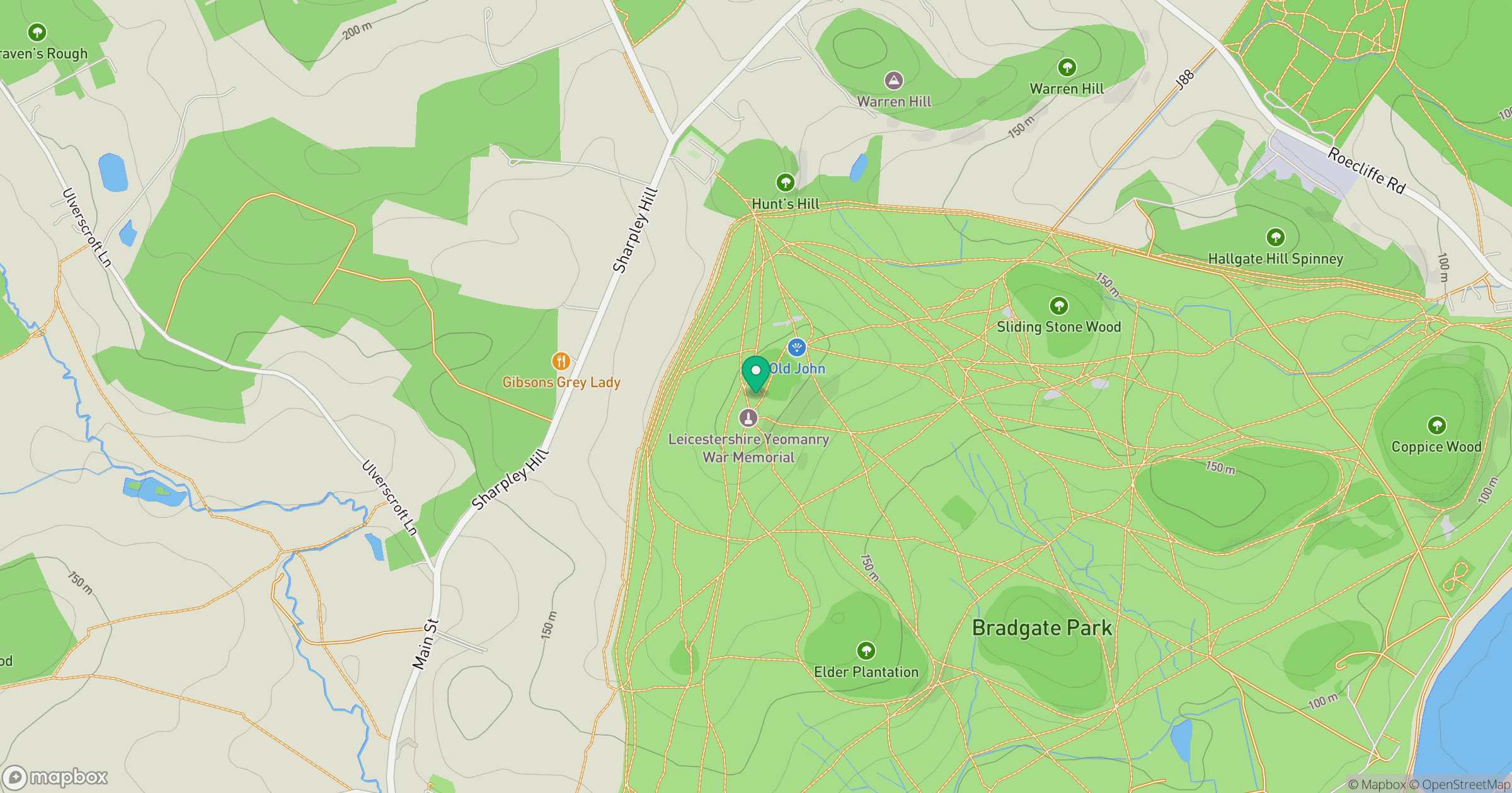 Old John Tower location map