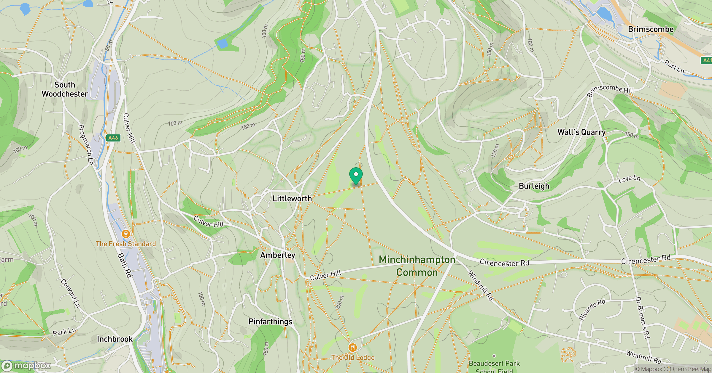 Minchinhampton Common location map