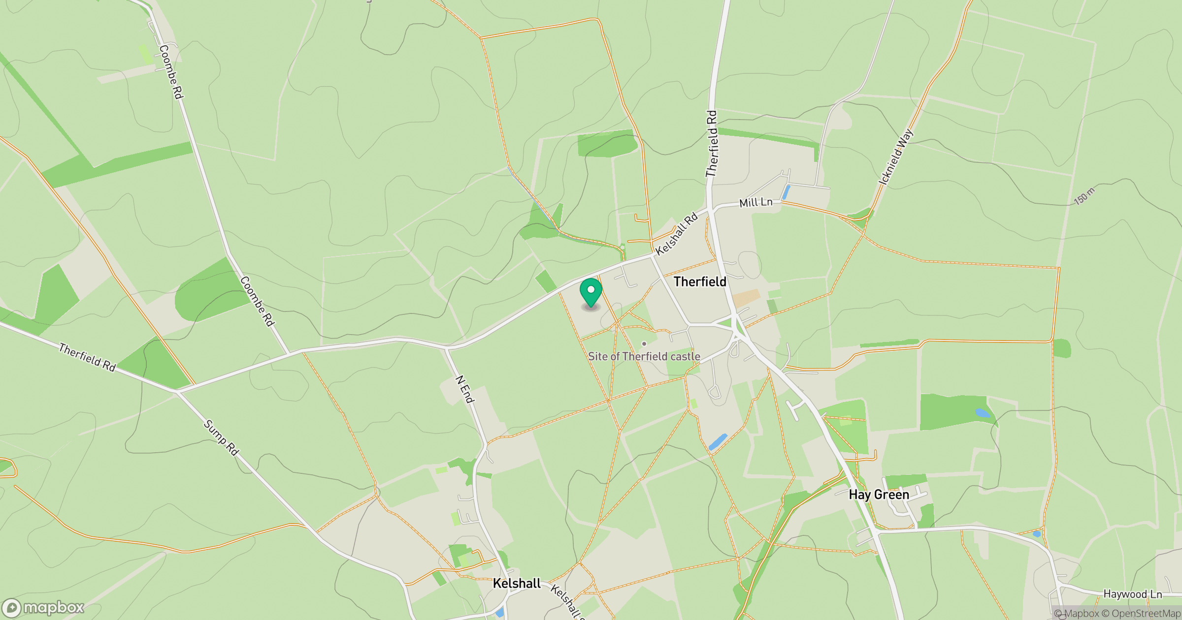 Therfield Hill location map