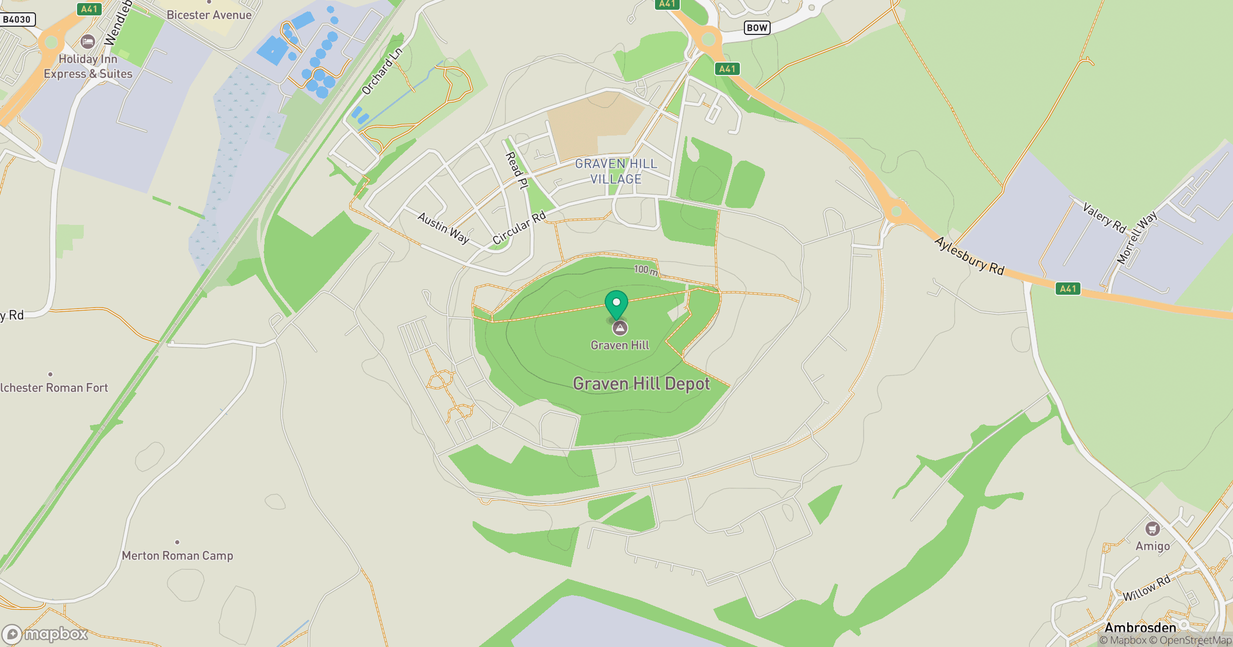 Graven Hill location map